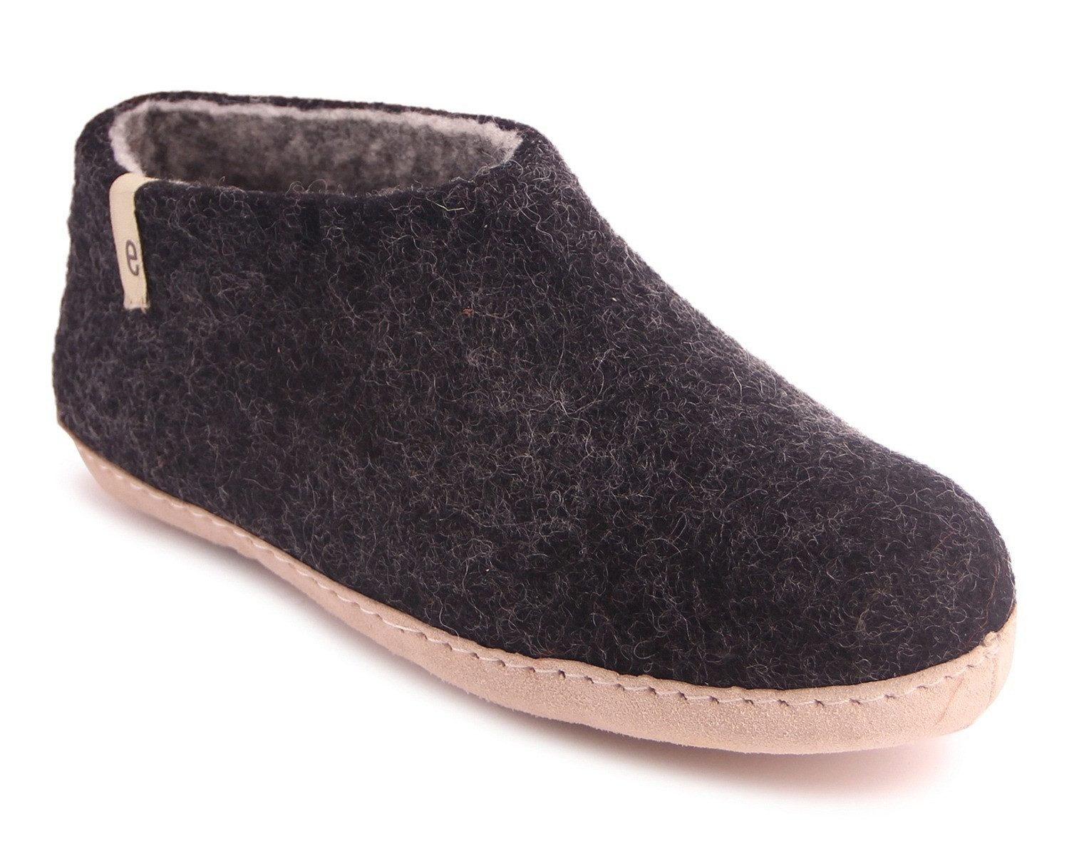 Unisex Filzschuh mit Ledersohle Hausschuh