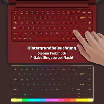 Auusda mit 7 Farben, Tastatur Hintergrundbeleuchtung Notebook (Intel Celeron N3867U, Intel UHD Graphics, 256 GB SSD, 8GB,Präzises Tippen, Elegantes Design, Sicherer Fingerabdruckscanner)