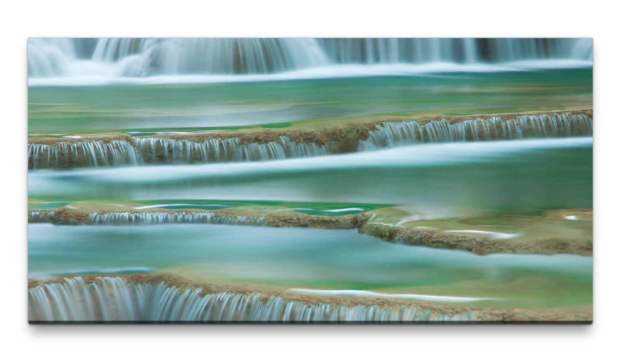 Leinwandbild Bilder XXL Wasserterassen 50x100cm Wandbild auf Leinwand