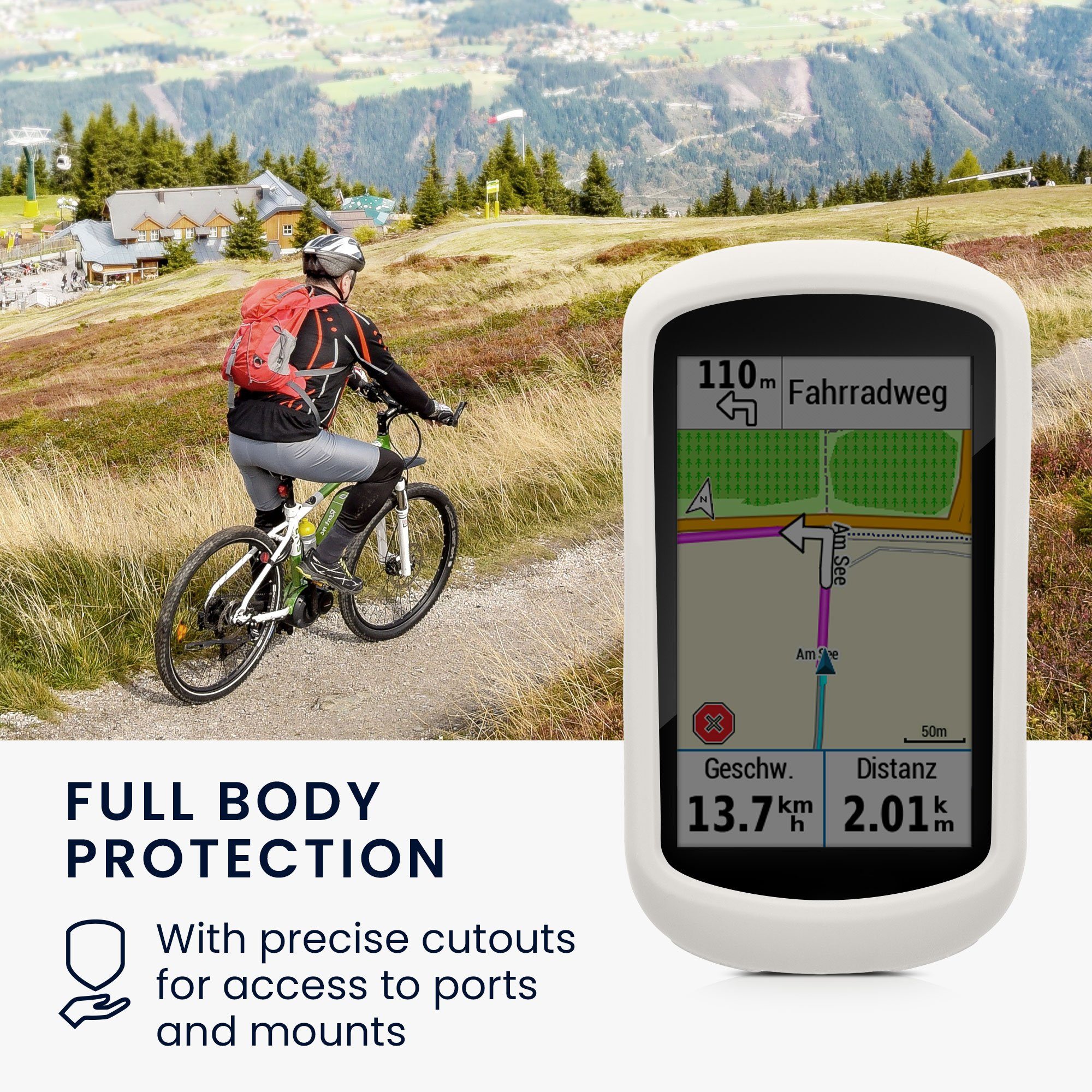 kwmobile Smartphone-Hülle Hülle für Garmin Edge Explore, Silikon GPS Fahrrad Case Schutzhülle