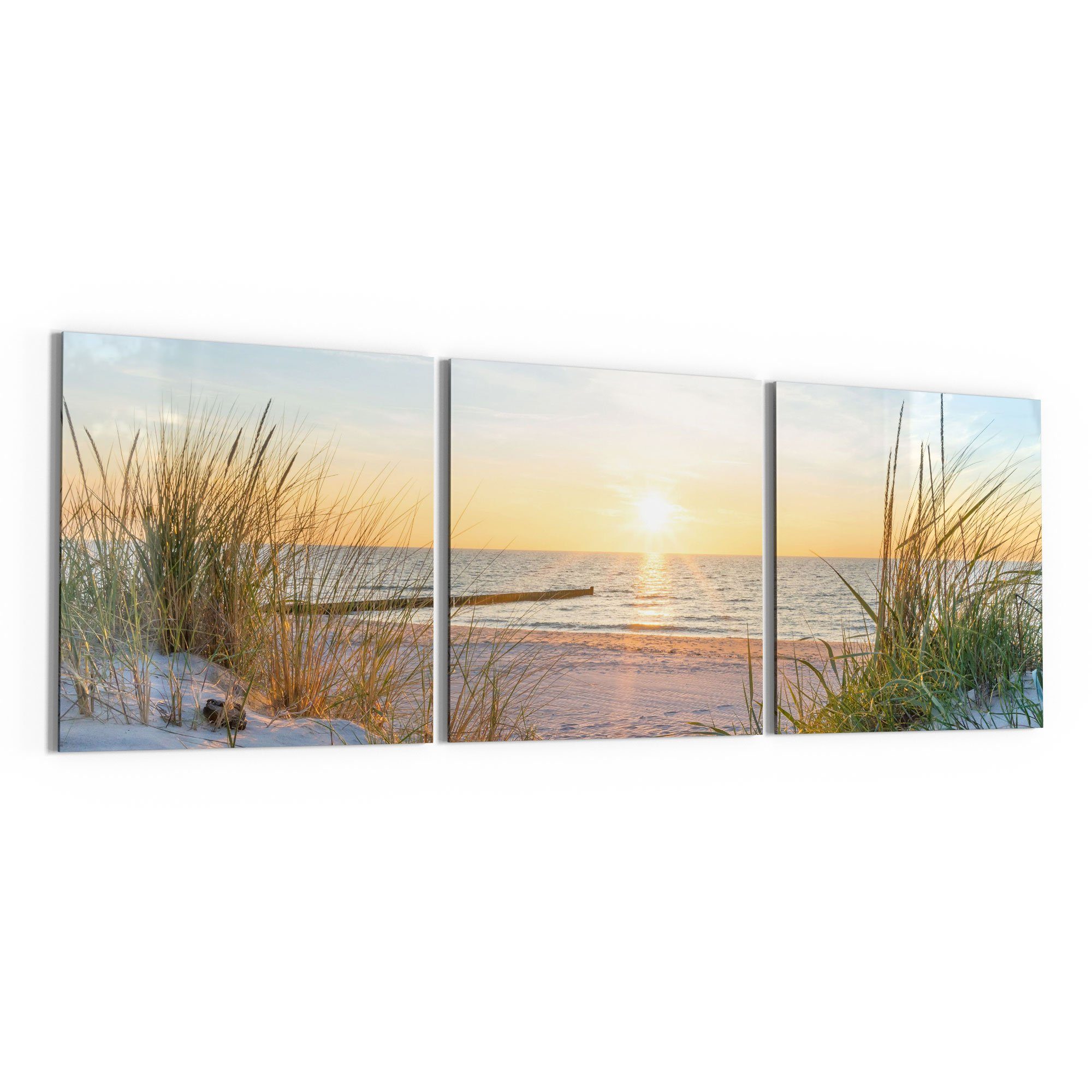 DEQORI Glasbild 'Abendsonne an der Ostsee', günstig online kaufen