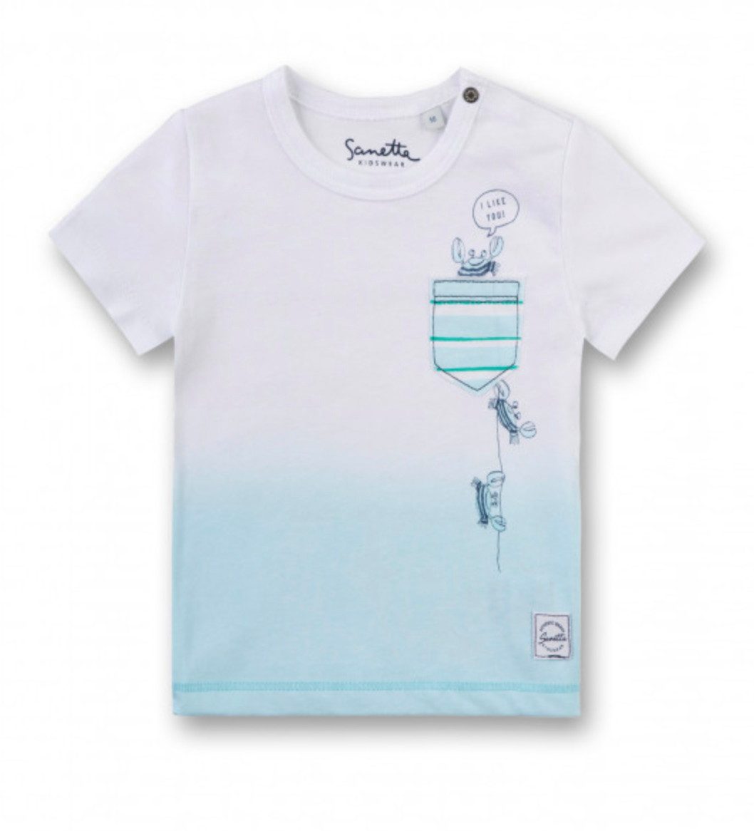 Sanetta T-Shirt Baby T-Shirt aus Baumwolle mit Farbverlauf und Tiermotiv
