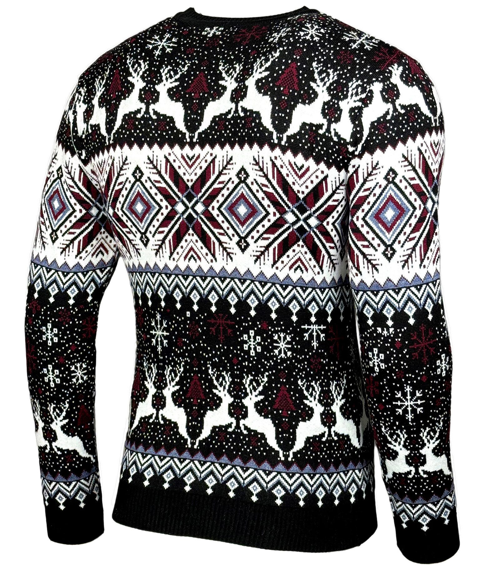 Baxboy Strickpullover BAXBOY Herren stylischer Rundhals Norweger Strick-Pullover B-52426
