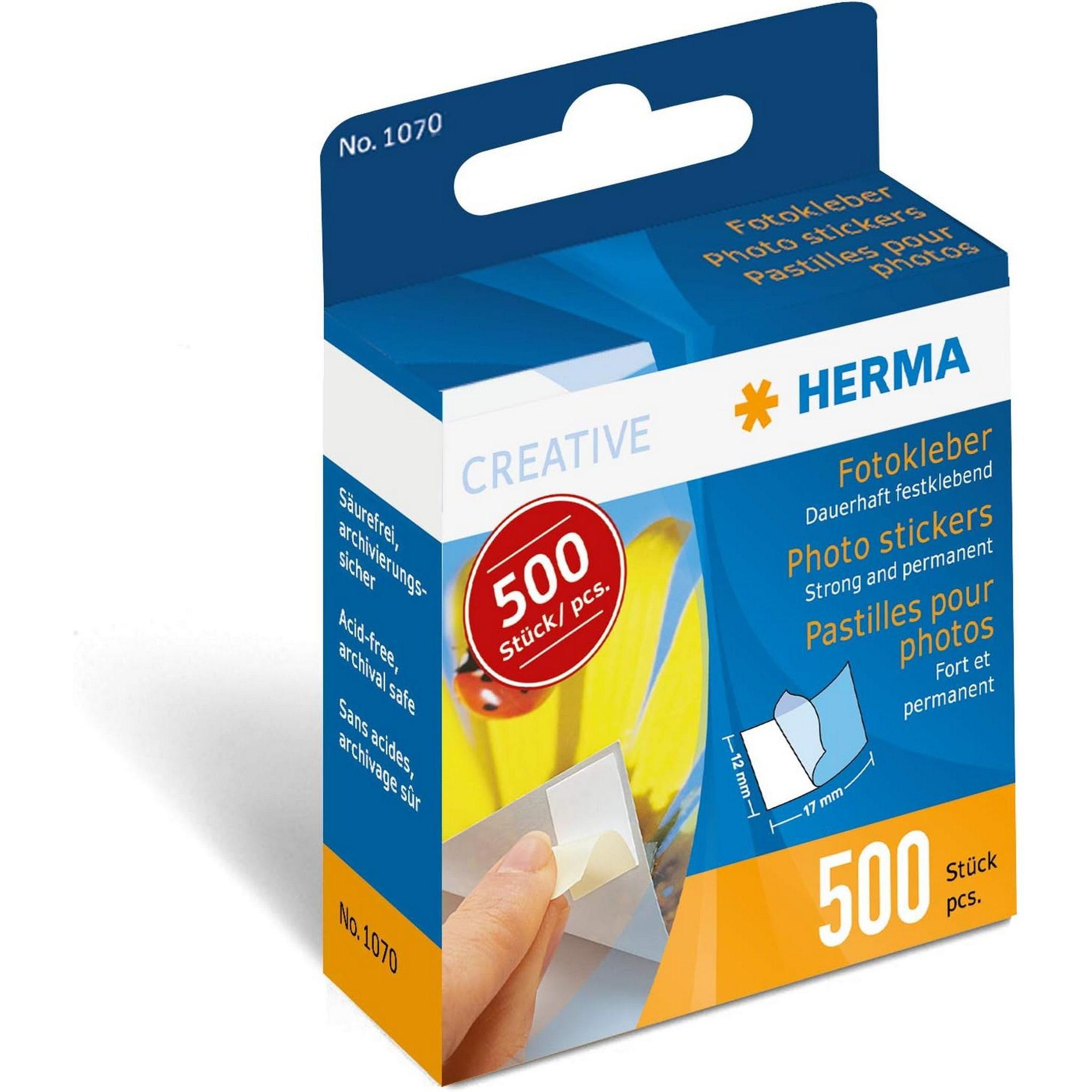 HERMA Fotoalbum HERMA 500 Stück Fotokleber Kartonspender mit Abziehlasche