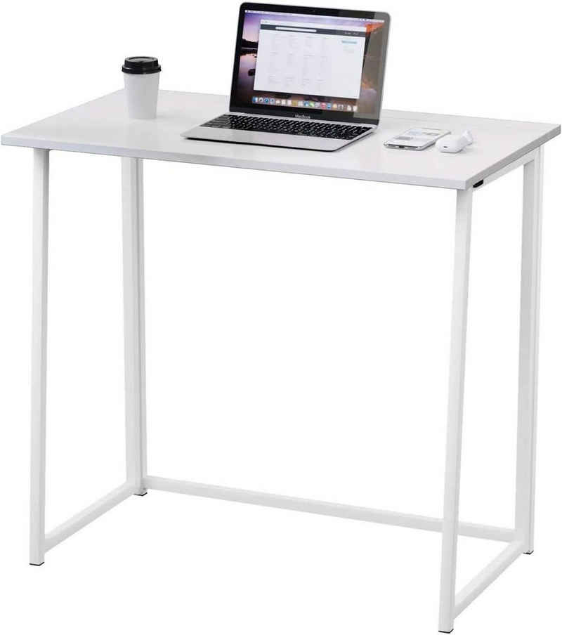 Dripex Computertisch Faltbar Tisch Schreibtisch Klappbar PC Tisch Laptoptisch, 45T x 80B x 74H cm, Faltbar, Klappbar