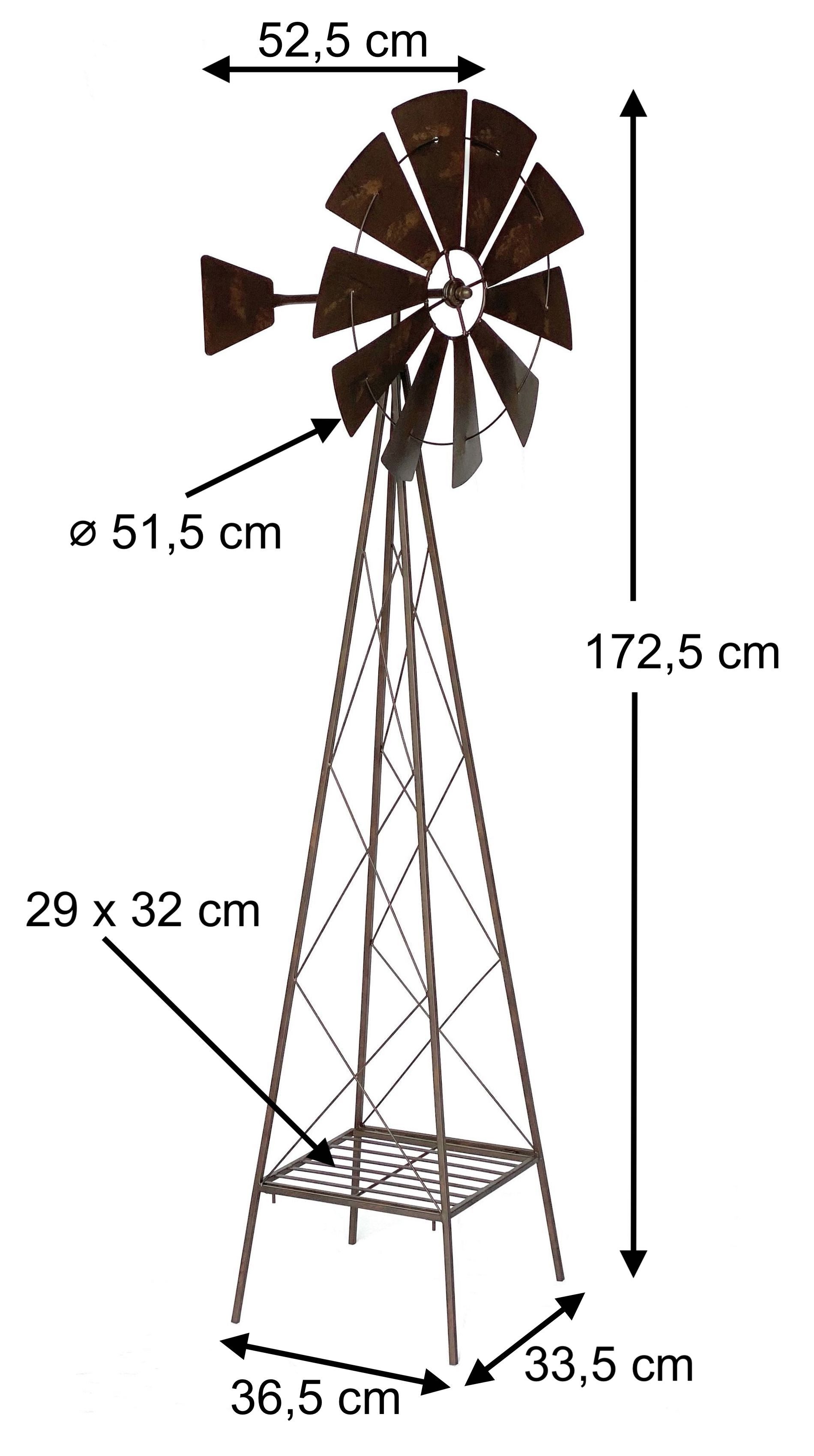 DanDiBo Deko-Windrad Metall 170 cm kugelgelagert günstig online kaufen