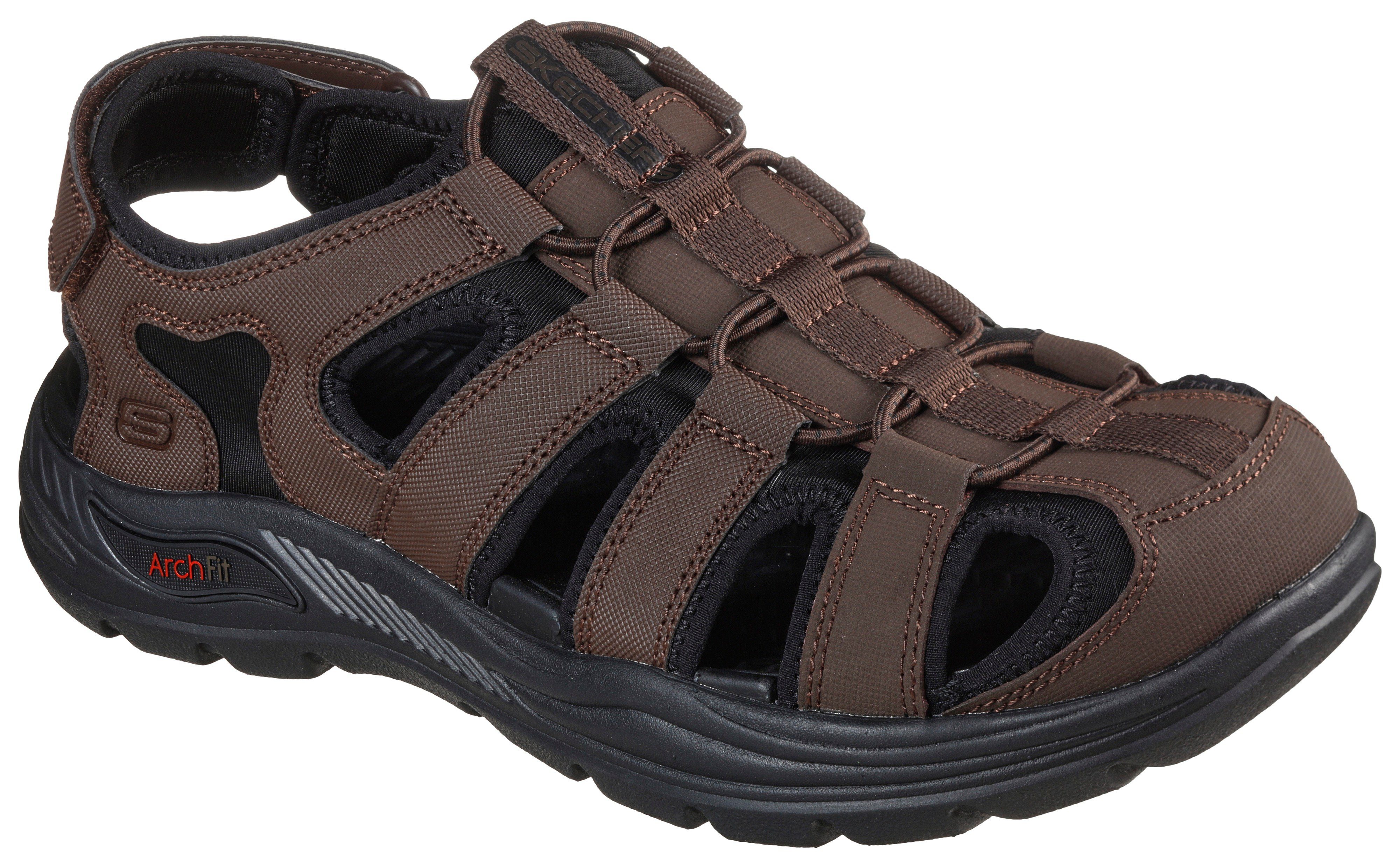 Skechers VERLANDER Sandale, Sommerschuh, Klettschuh, Freizeitsandale, mit Klett an der Ferse