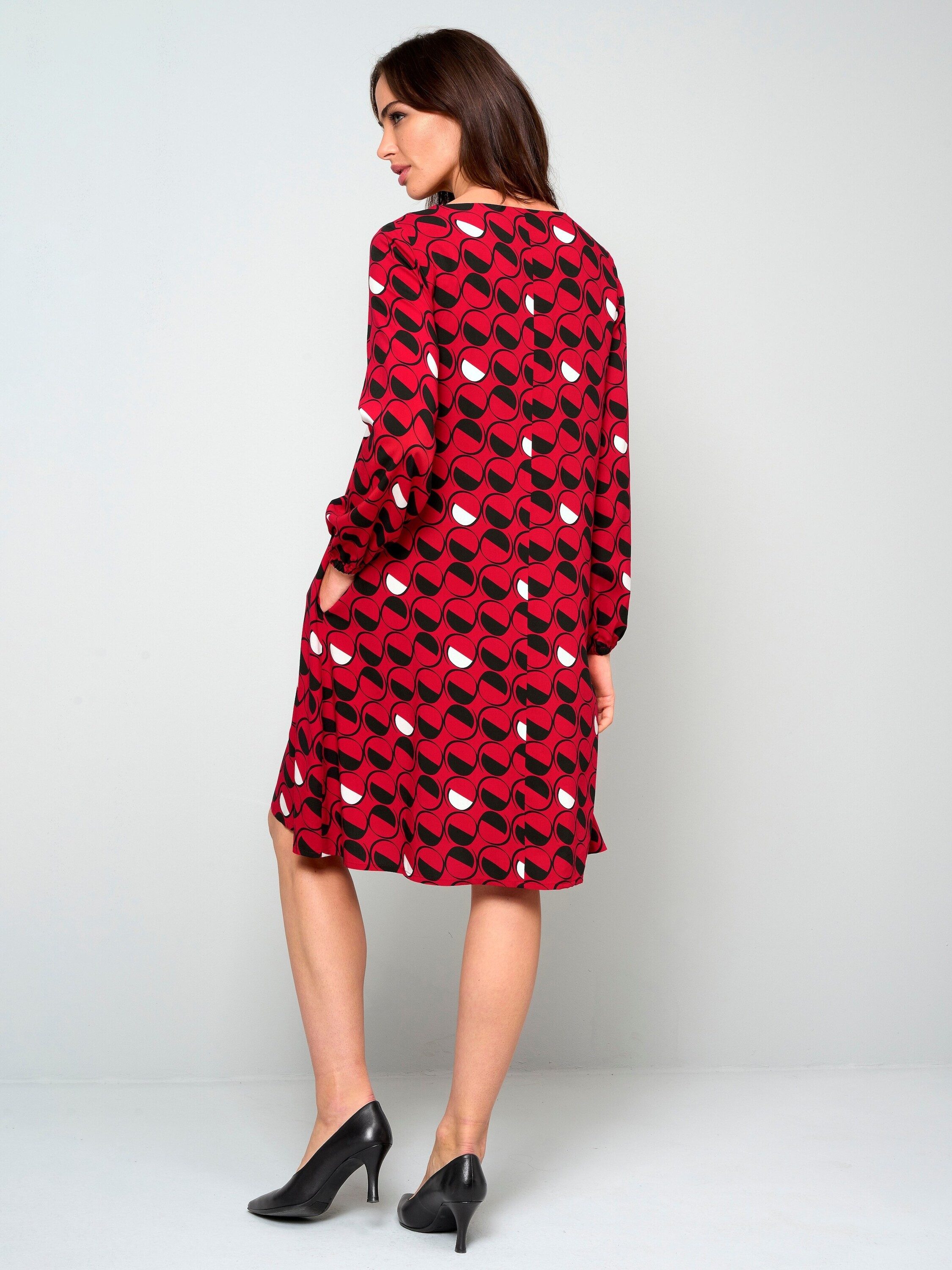 Alba Moda Druckkleid Kleid mit grafischem Dessin