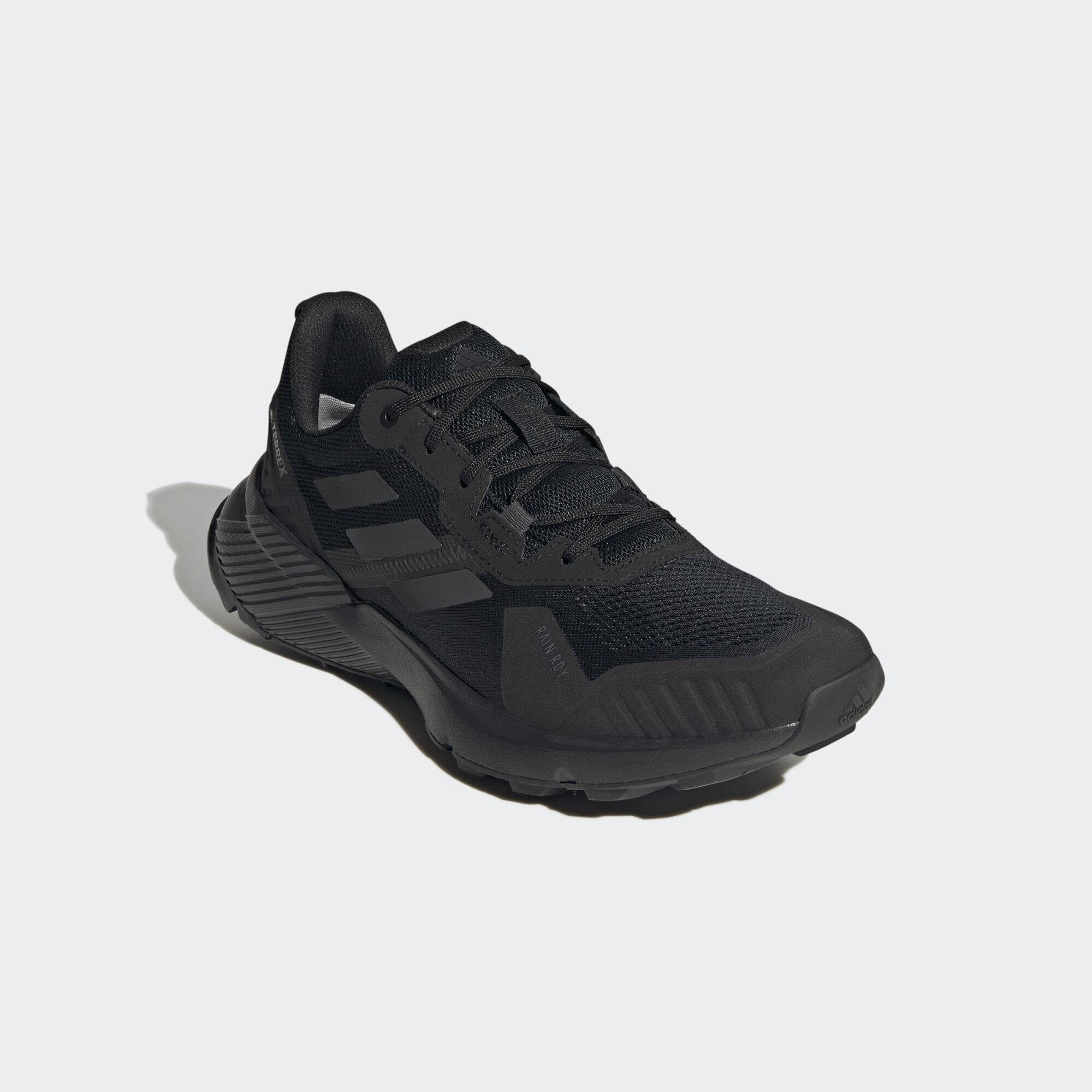 adidas Performance Six Grey Carbon TRAILRUNNING-SCHUH / SOULSTRIDE RAIN.RDY Core Sneaker / Black TERREX