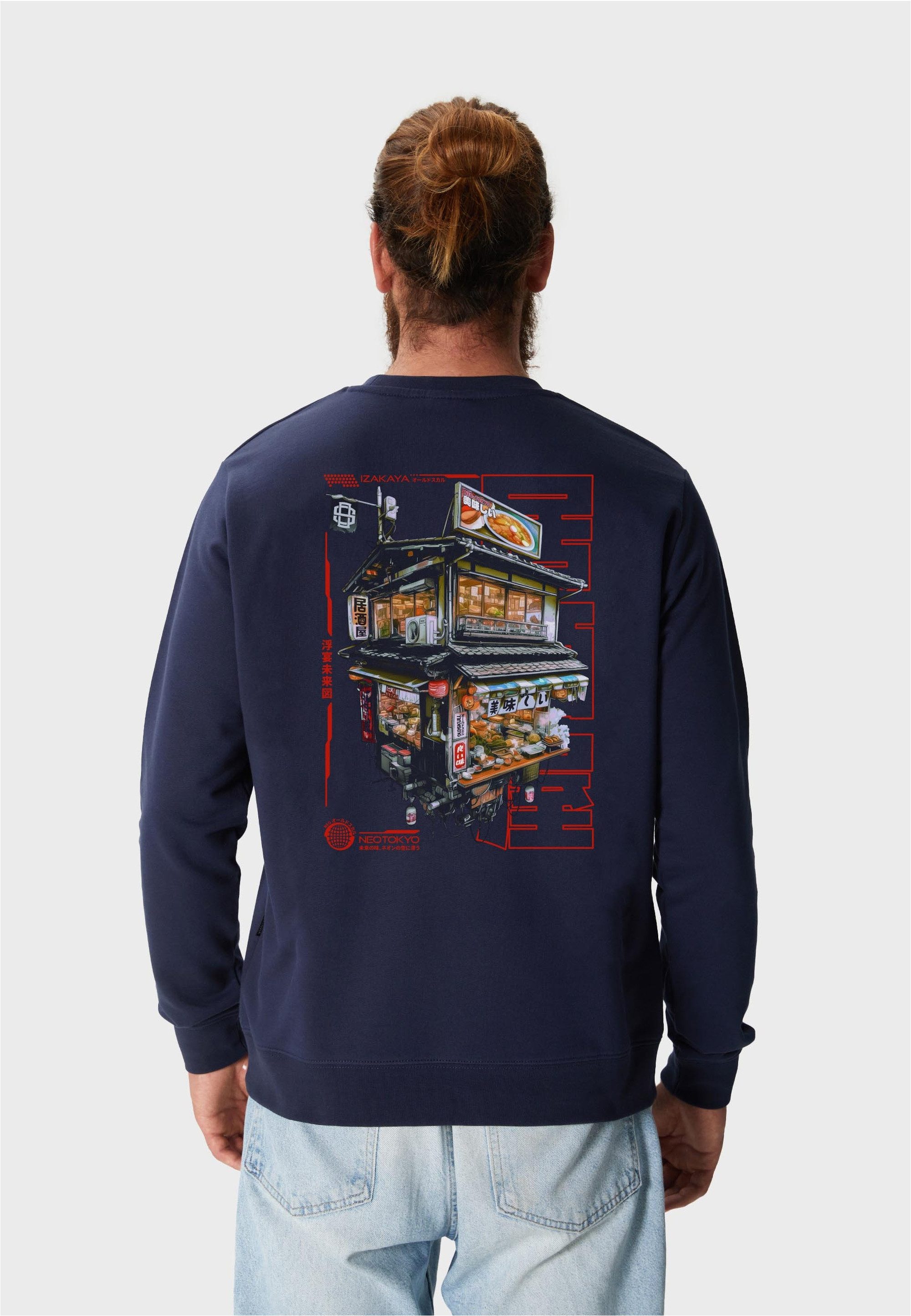 Sweatshirt Asian Neo Tokyo Floating Izakaya Graphic