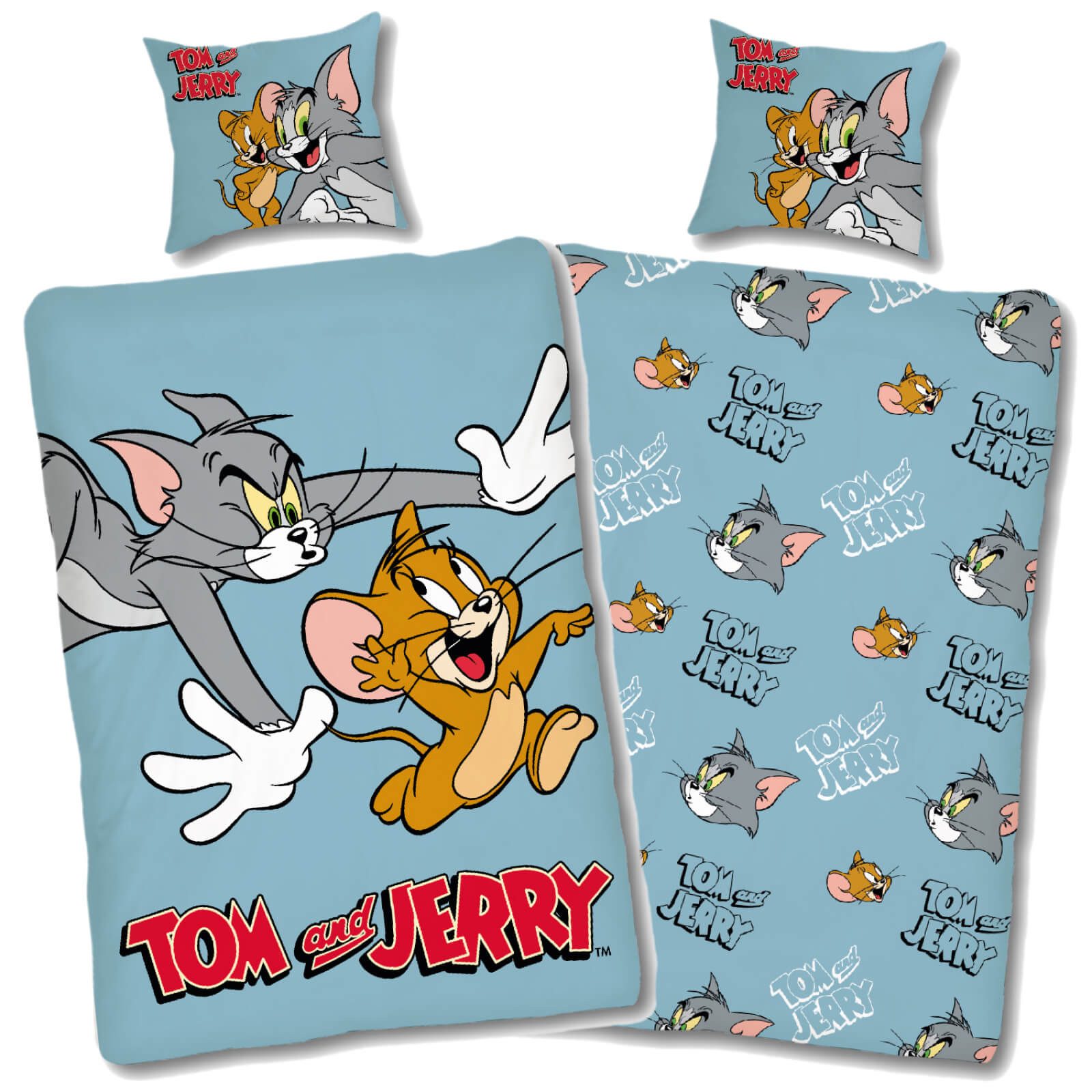 SkyBrands Bettwäsche Tom und Jerry Hellblau, günstig online kaufen