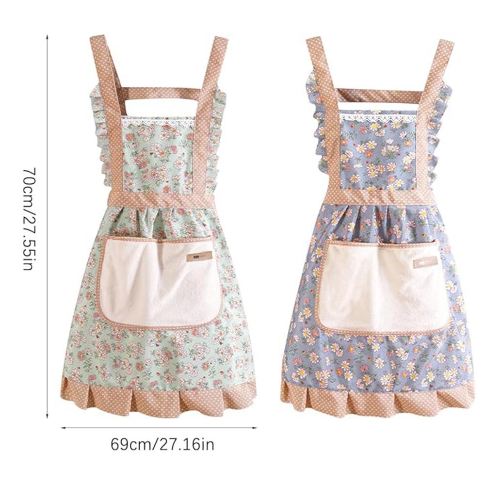 Coonoor Kochschürze Verstellbare Schürzen Frauen Küchenschürze mit Taschen, günstig online kaufen