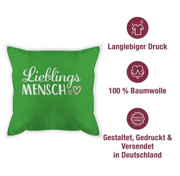 Shirtracer Dekokissen Lieblingsmensch Schriftzug, Dekokissen Valentinstag Geschenk