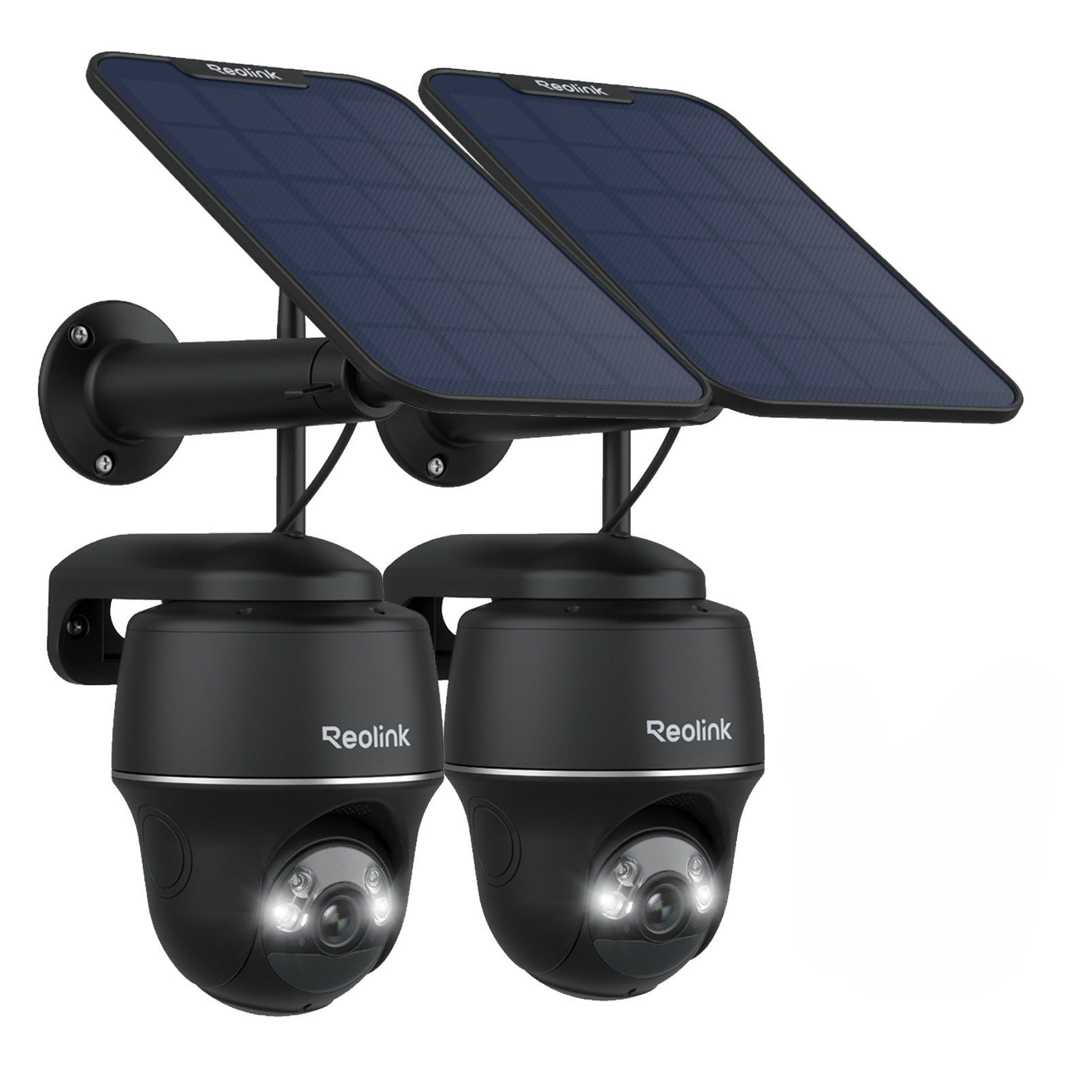 Reolink Überwachungskamera PTCam ProHD 5MP mit Solarpanel, 2,4/5GHz WLAN (Außenbereich, 2-tlg., 2K+,PIR-Erkennung,IR-Nachtsicht,Solarbetrieben,Zwei-Wege-Audio)
