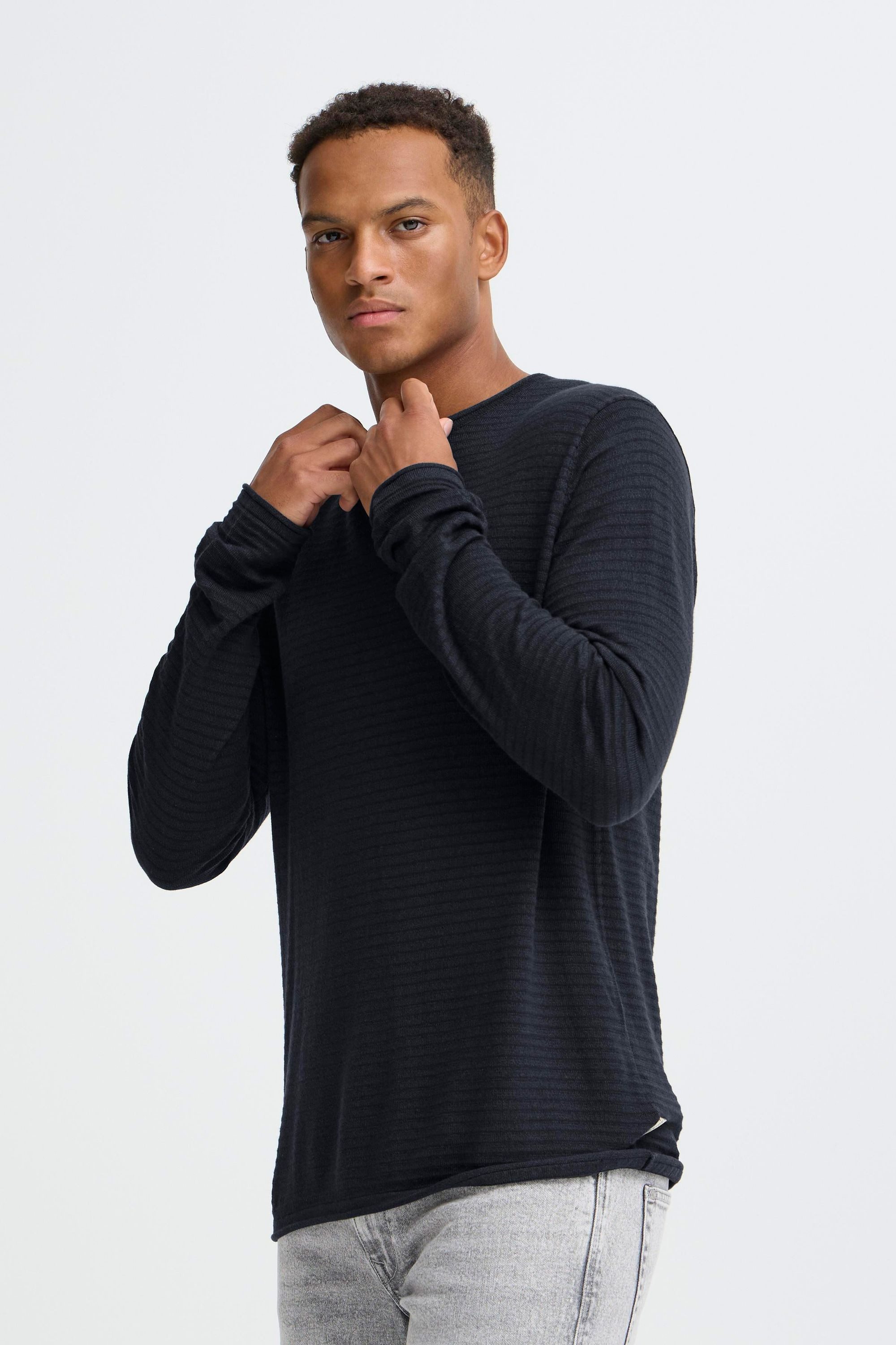 Blend Strickpullover BHBror Stilvoller Feinstrick-Pullover mit strukturiertem Strickmuster