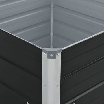 vidaXL Hochbeet Hochbeet 100×100×45 cm Verzinkter Stahl Anthrazit (1 St)