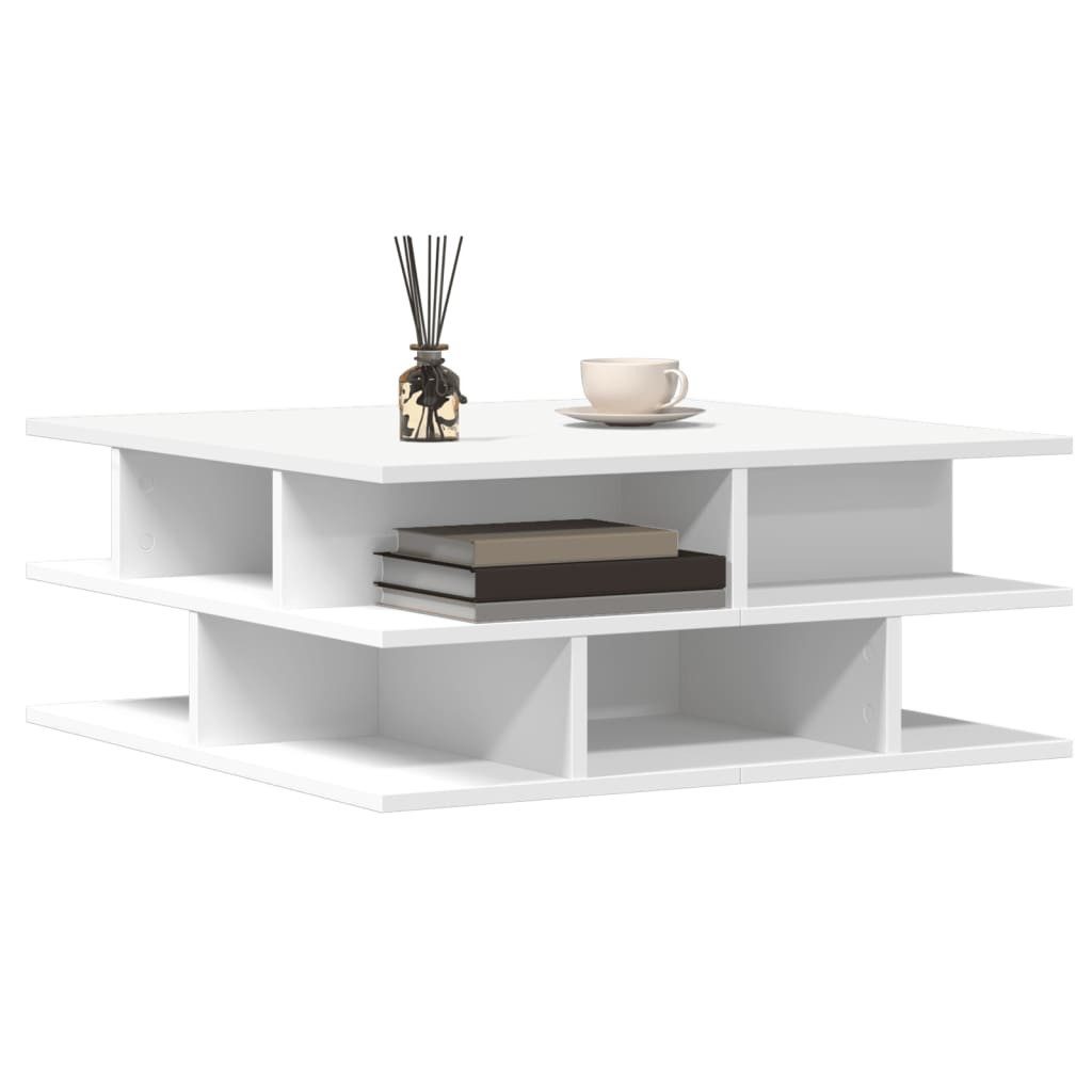 vidaXL Couchtisch Couchtisch Weiß 70x70x29 cm Holzwerkstoff (1-St)