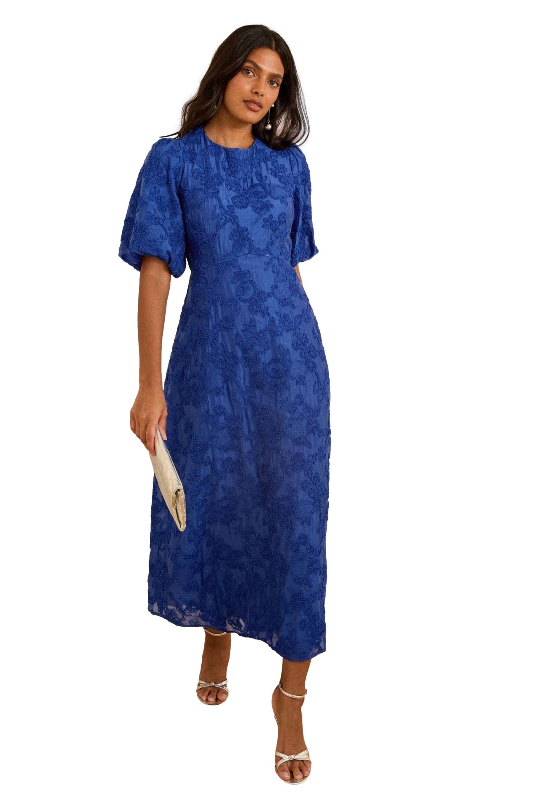 Love & Roses Midikleid Love & Roses Strukturiertes Midikleid, Regular (1-tlg)
