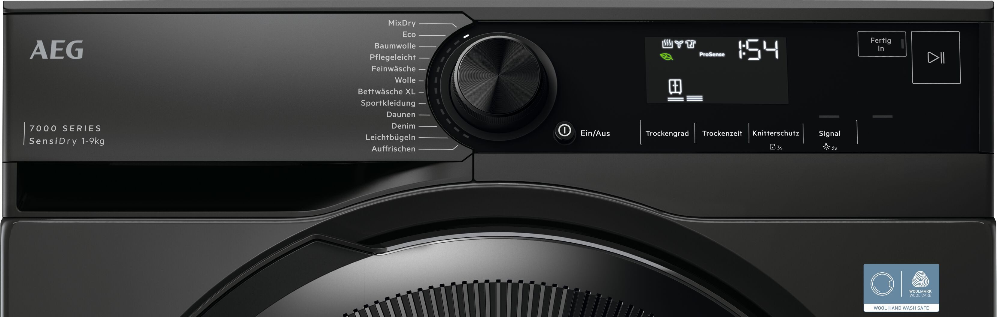 AEG Wärmepumpentrockner 7000 SensiDry® TR7TS75690, SensiDry® Wärmepumpentrockner weniger Energieverbrauch in Matt Schwarz