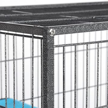 Yaheetech Kleintierkäfig, Käfig für kleine Haustiere, mit 2 abnehmbaren Rampen