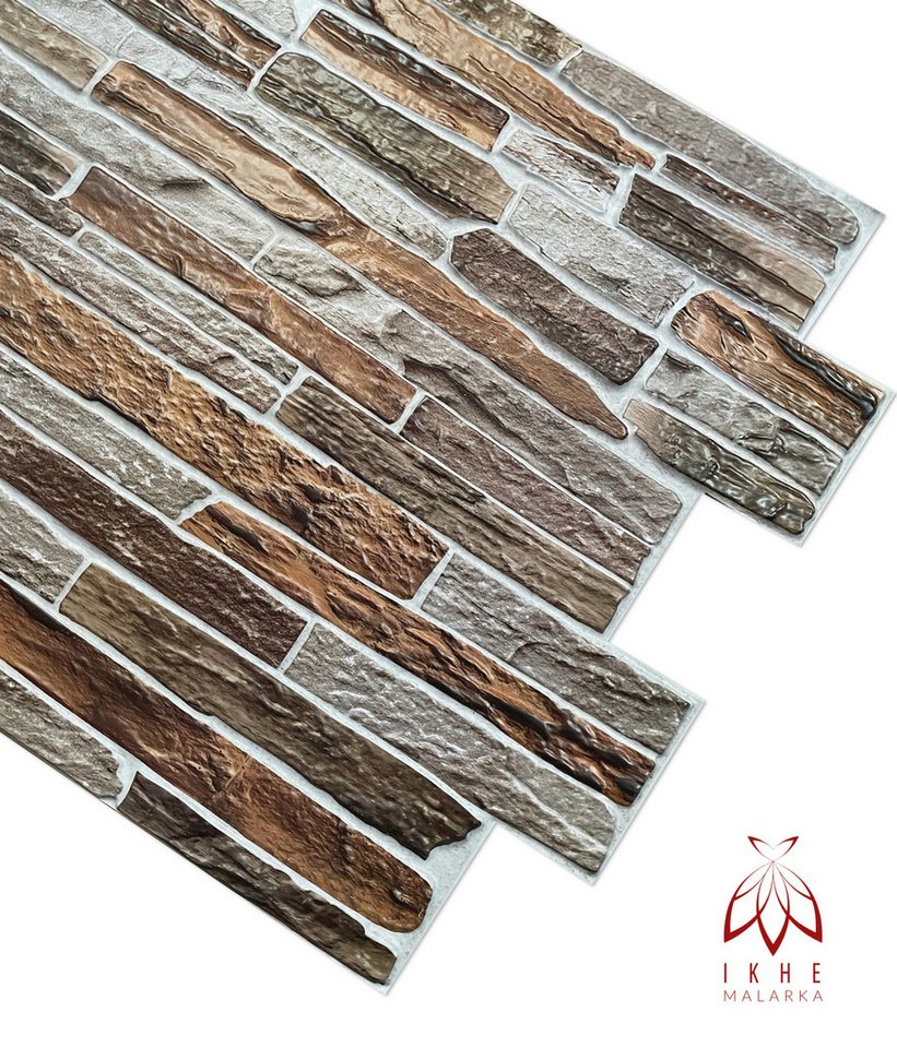 Thumbnail - IKHEMalarka 3D Wandpaneel 4qm/10 Stück 3D PVC FLIESEN Wandpaneele, BxL: 50,00x92,00 cm, 4,00 qm, Wandverkleidung PVC-Ver...