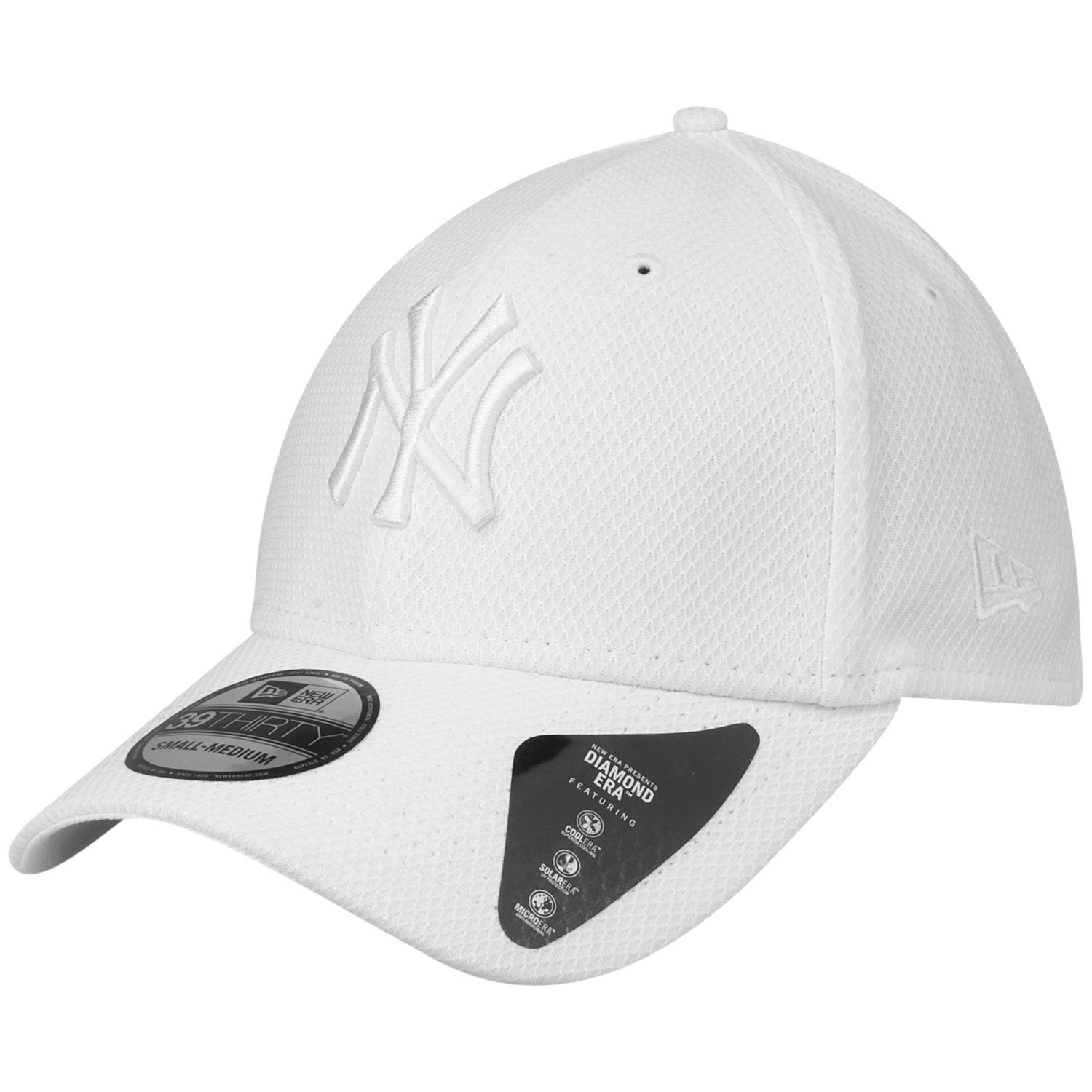 New Era Flex Cap 39Thirty StretchFit DIAMOND New York Yankees Weiß