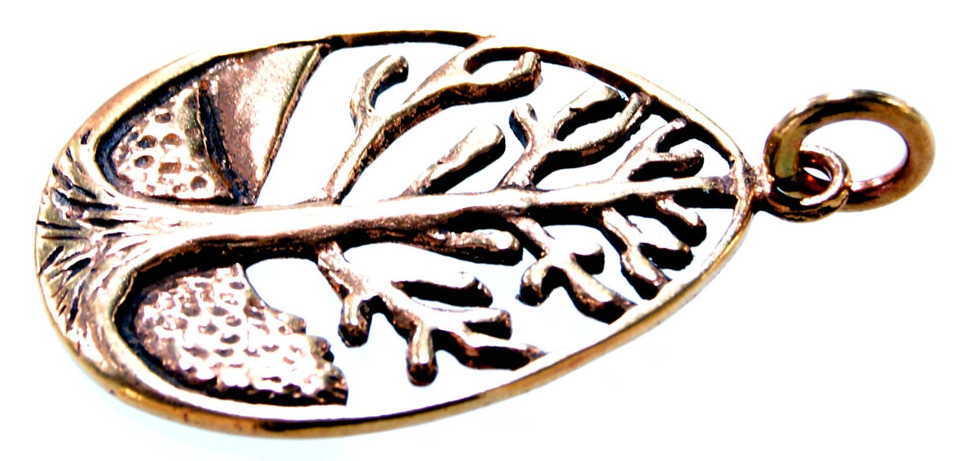 Kettenanhänger Bronze Yggdrasil Kiss Lebensbaum Baum Anhänger Lebens Leather Life of of Tree