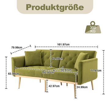 Powerwill Schlafsofa Klappsofa mit Schlaffunktion, Stabile Metallbeinstütze 1 Teile, Umwandelbares 3-fach verstellbares Schlafsofa