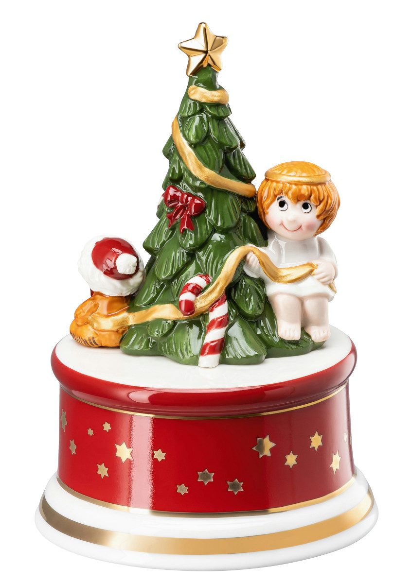 Hutschenreuther Weihnachtsfigur Sammelserie 2023 Am Weihnachtsbaum Spieluhr klein
