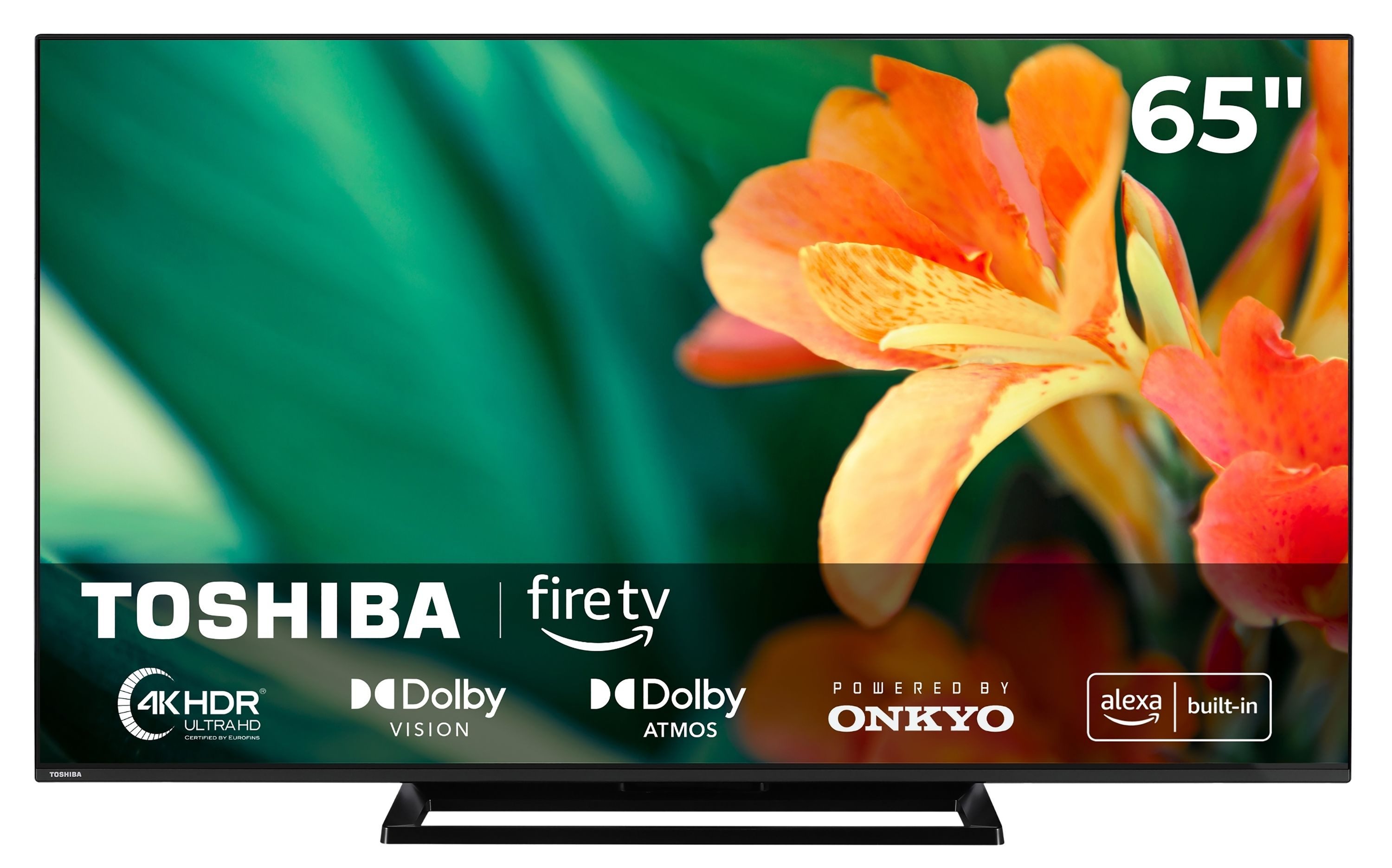 Toshiba 65UF3F63DAR LCD-LED Fernseher (164 cm/65 Zoll, 4K Ultra HD, Fire TV, HDR Dolby Vision, Triple-Tuner, Alexa Built-In, Sound by Onkyo)