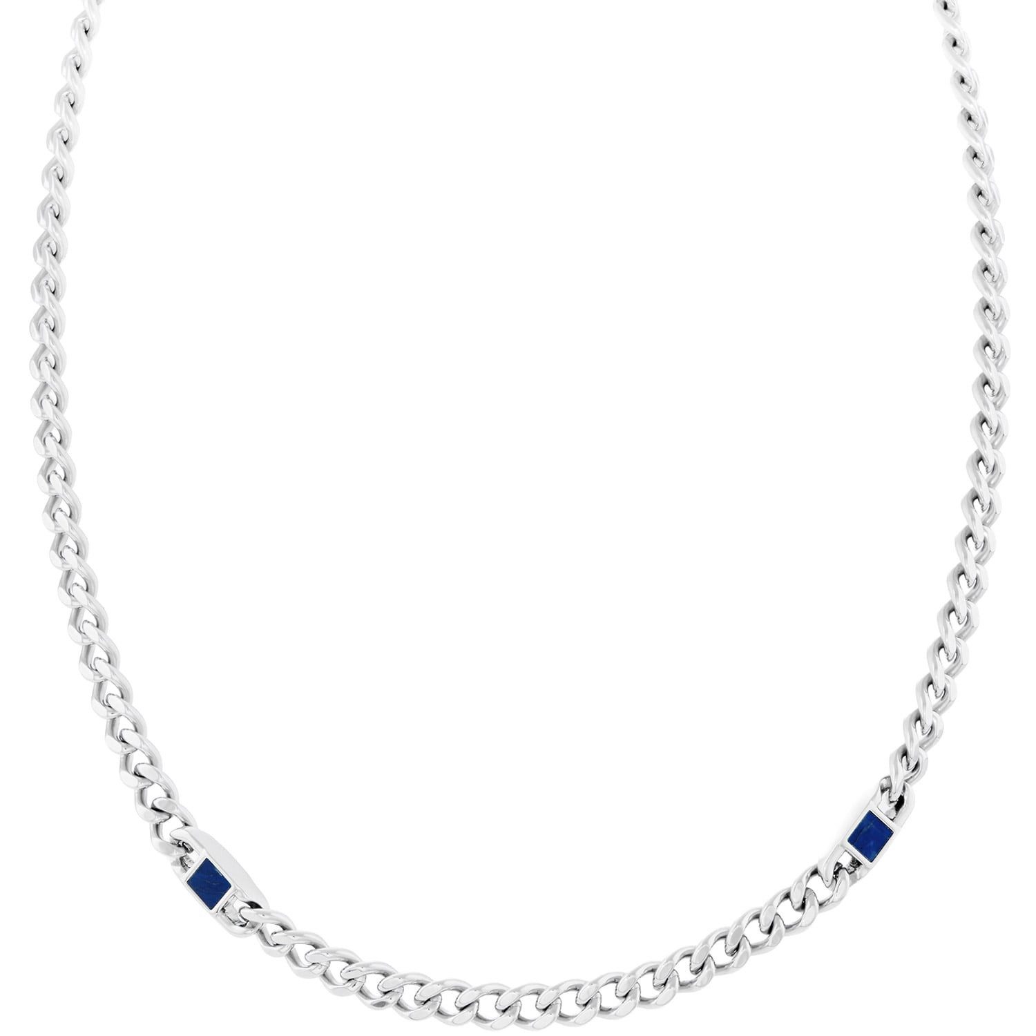 Holzkern Panzerkette Edelstahl Bodyguards Marmor/Silberfarben