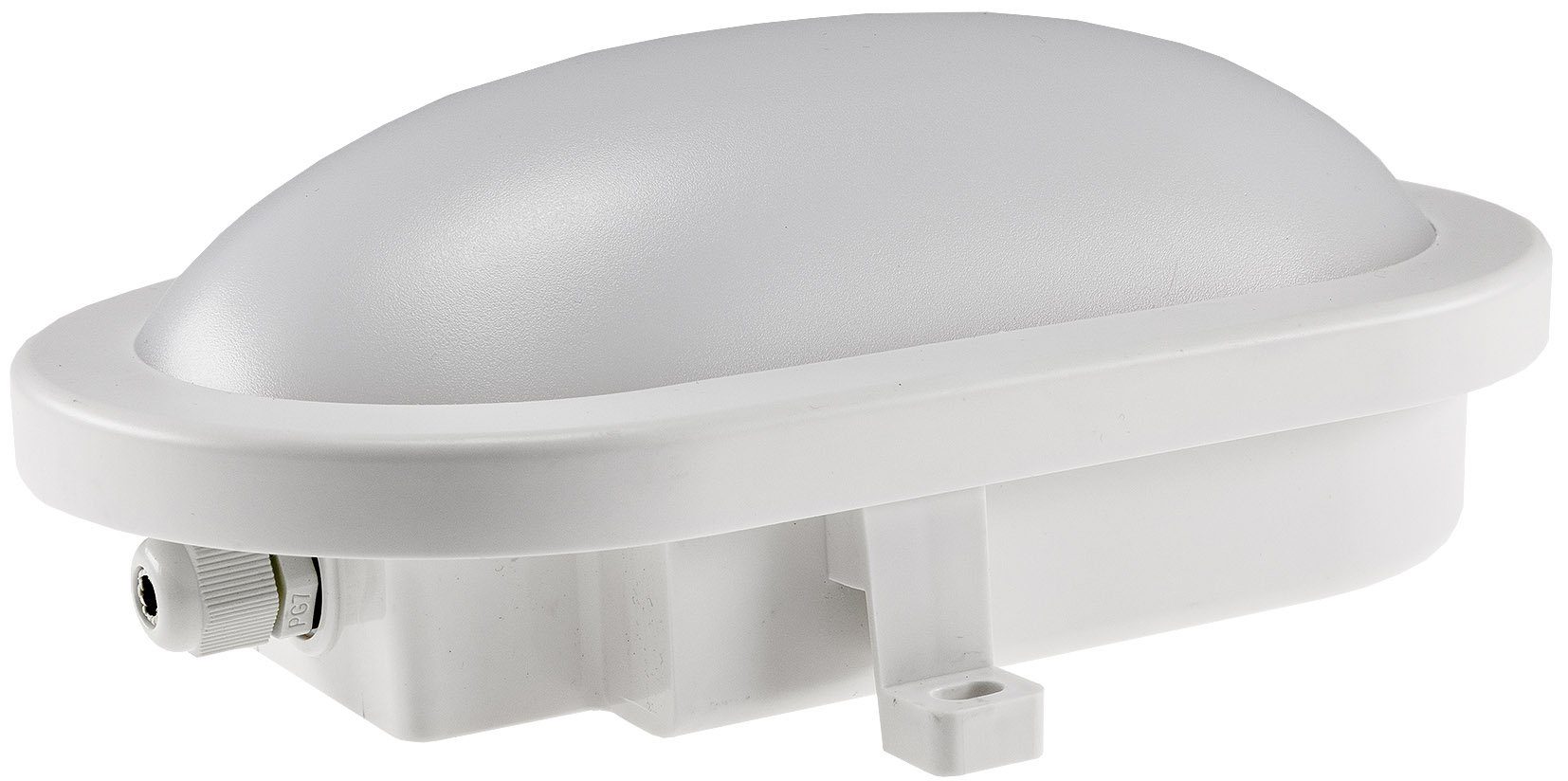 ChiliTec Lichtschalter LED Oval-Armatur Kellerleuchte 965 Lumen IP44 13Watt Feuchtraumleuchte