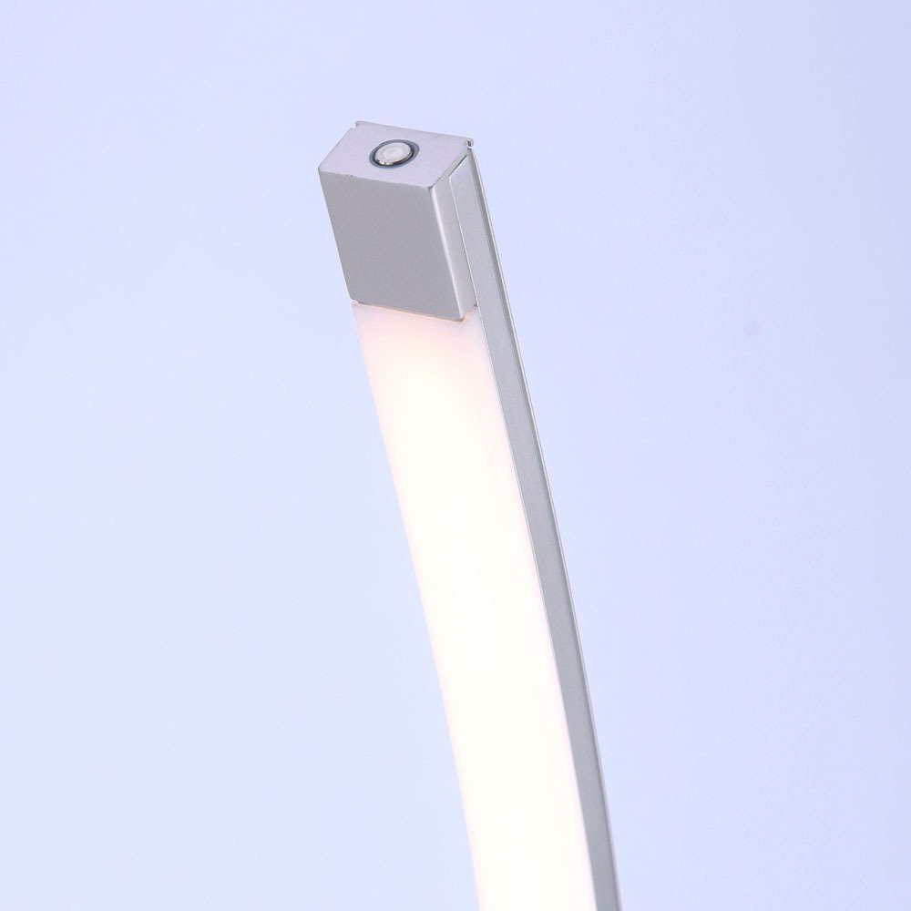 SellTec Stehlampe LED Stehleuchte Stehlampe 1xLED/ 10.8 gebogen Watt, dimmbar Touchdimmer, Bogenlampe, Bella, über warmweiß, dimmbar platzsparend