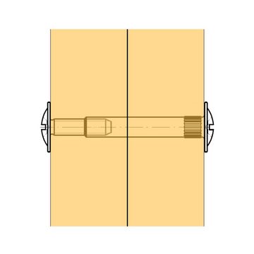 SO-TECH® Schraube 10er Set Möbel-Verbindungsschrauben CONNECT Ø 5 oder 8 mm, (10 St), Ø 5 mm mit M4 Gewinde