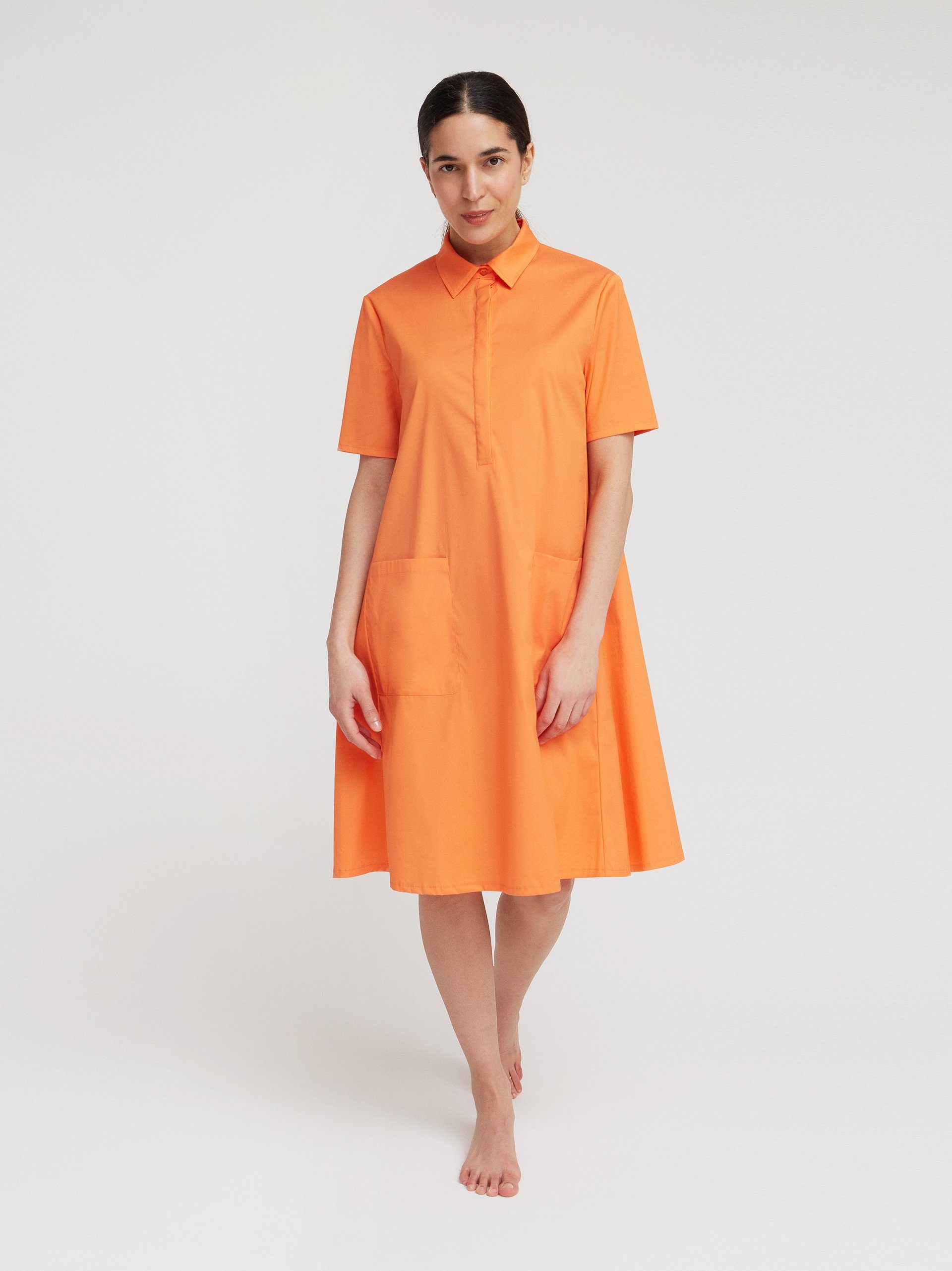 Va bene Blusenkleid Hemdblusenkleid Pippa Orange