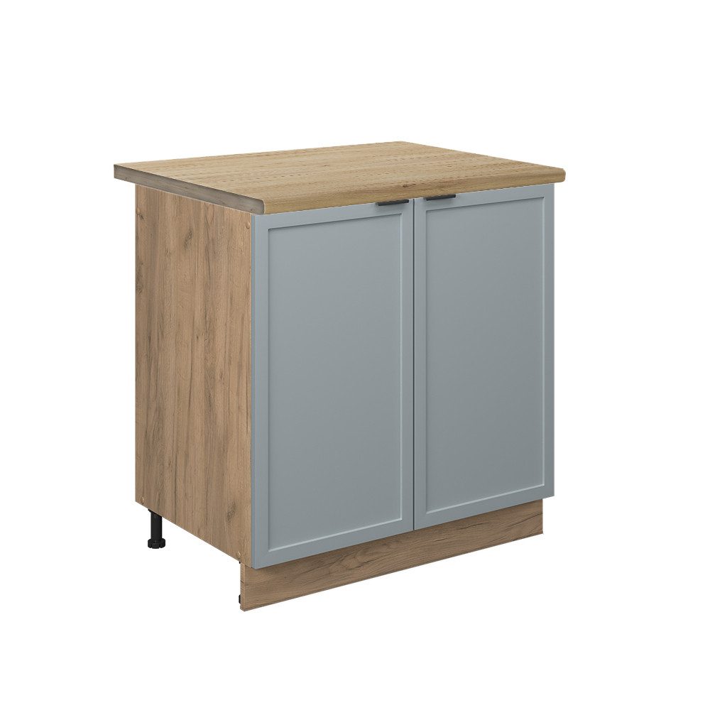 Vicco Spülenunterschrank Fame-Line, Hellblau-grau/Goldkraft Eiche, 80 günstig online kaufen