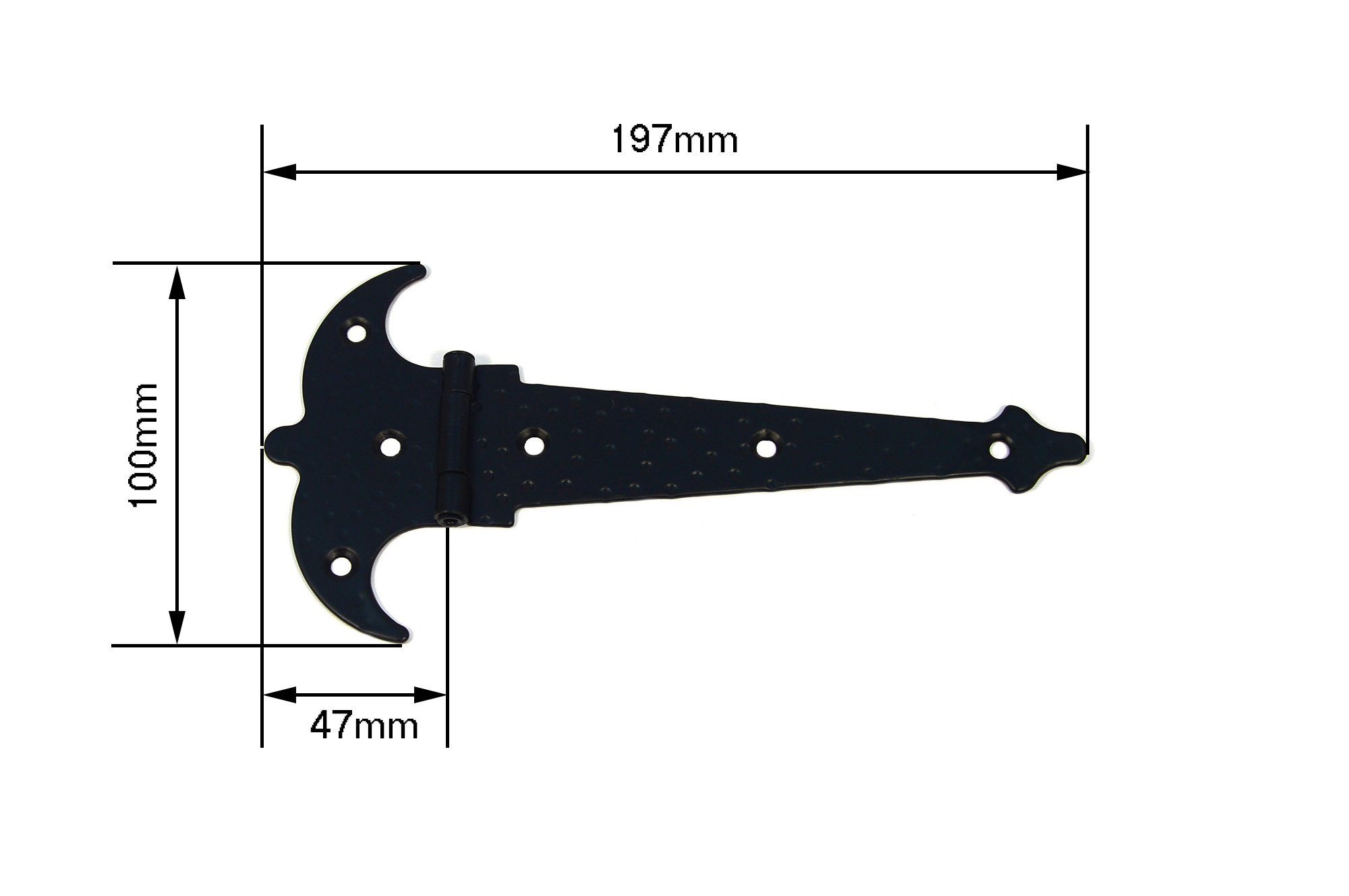 AMIG Möbelbeschlag 4 Stück Scharniere Alte Beschläge restaurierungsshop asymmetrisch (4 St)