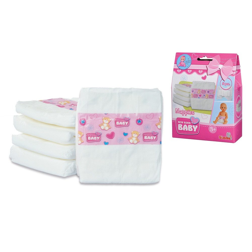 Simba Dickie Puppen Подгузники Puppenzubehör New Baby Born Подгузники 5 Stück