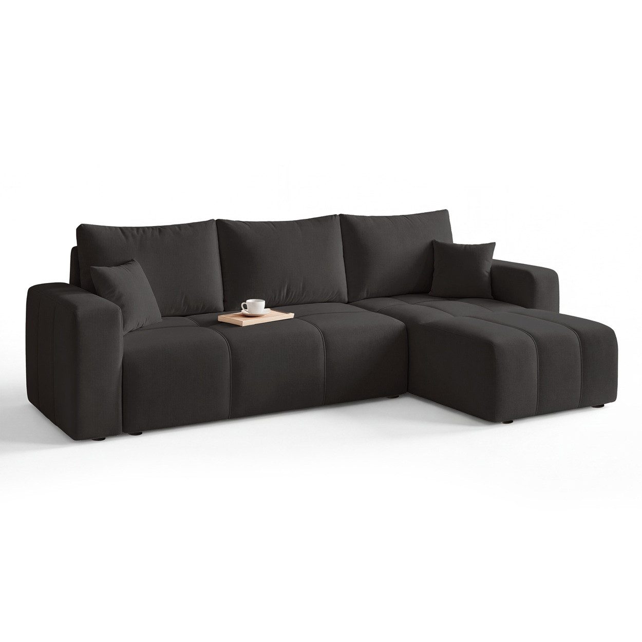 Labett Ecksofa mit Schlaffunktion & Bettkasten PIANO L-Form
