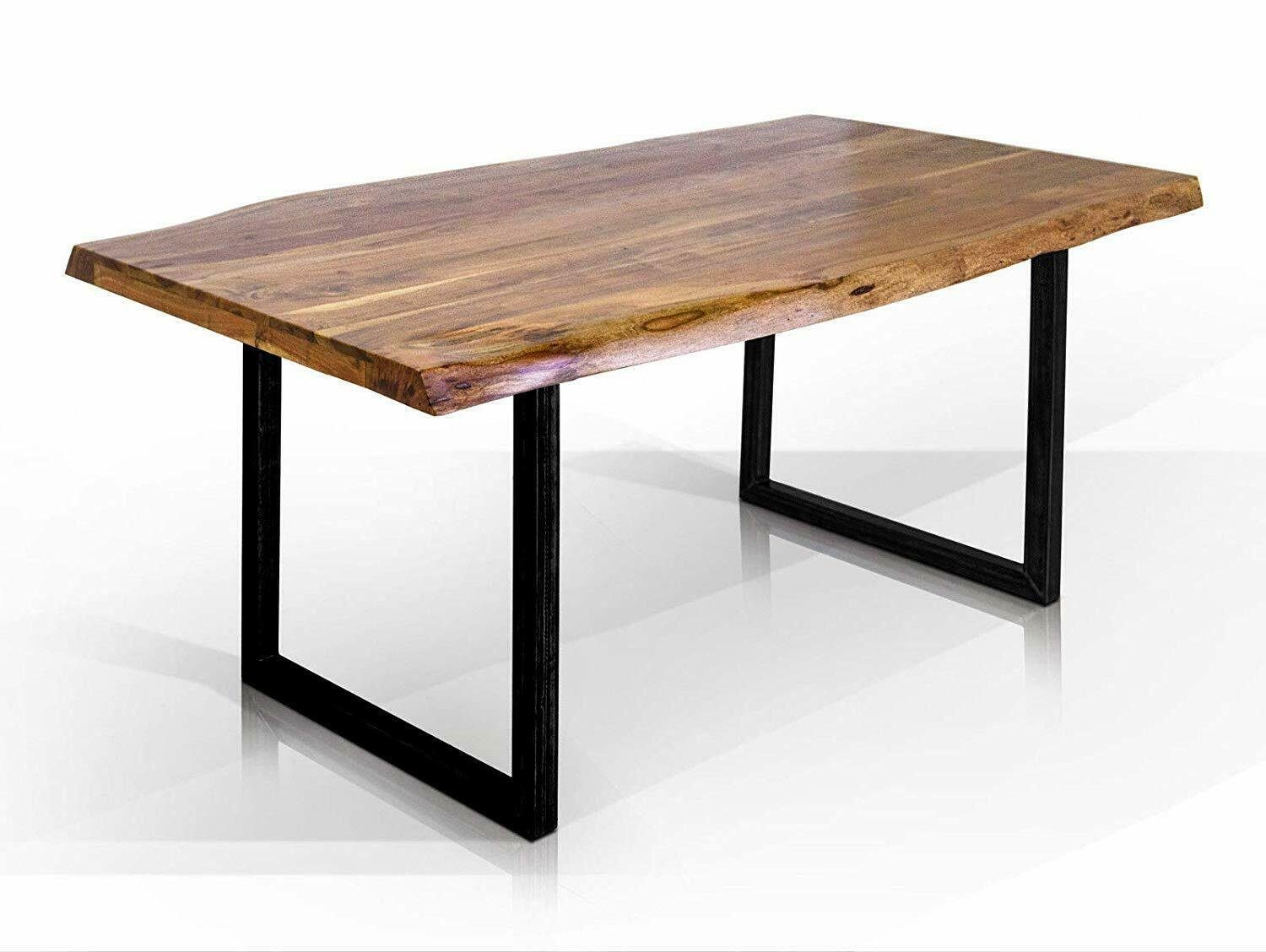Sedex Esstisch Esstisch mit U-Untergestell 180x90x76 cm schwarz/natur, Baumkante