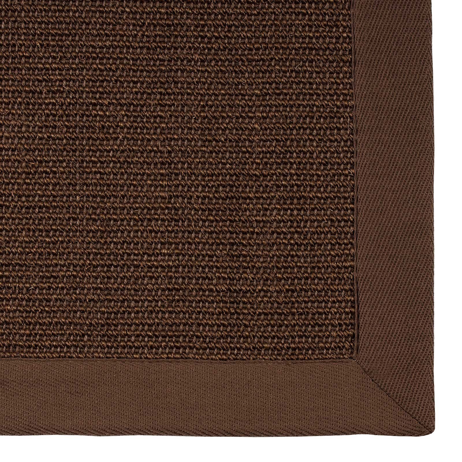 casa pura Sisalteppich Amazonas Dunkelbraun, Teppich in 6 Größen, Teppichläufer, rechteckig, Höhe: 6 mm, Mit Bordüre – Bild 2 von 5