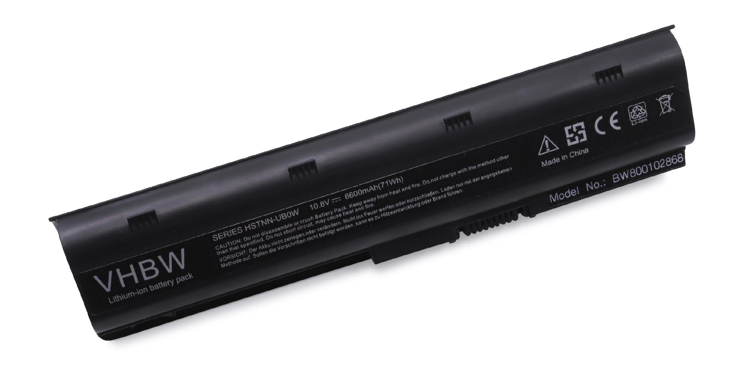 (6600mAh, / mAh Netbook Notebook CQ62-a40SB CQ72, passend / Li-Ion) Laptop-Akku CompaQ für vhbw 6600 10,8V, HP Presario