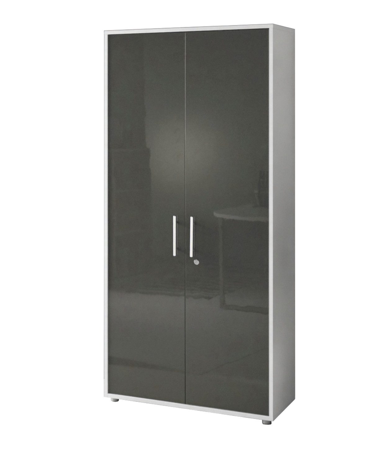 BMG Möbel Aktenschrank Office Edition abschließbar, 5 Ordnerhöhen, Platz für über 45 DIN A4 Ordner