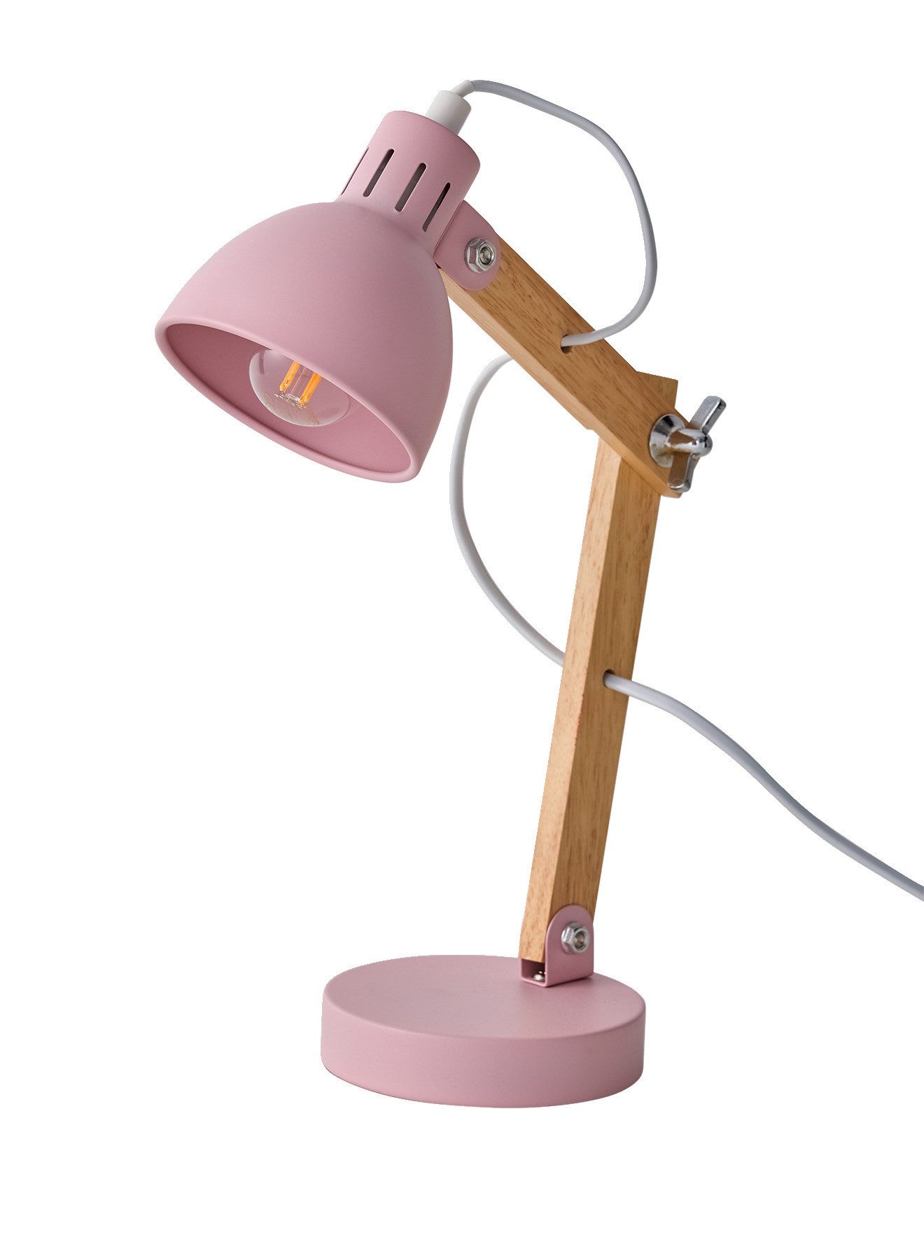 vertbaudet Nachttischlampe Schreibtischlampe mit Holz-Gelenkarm, Kinderzimmer