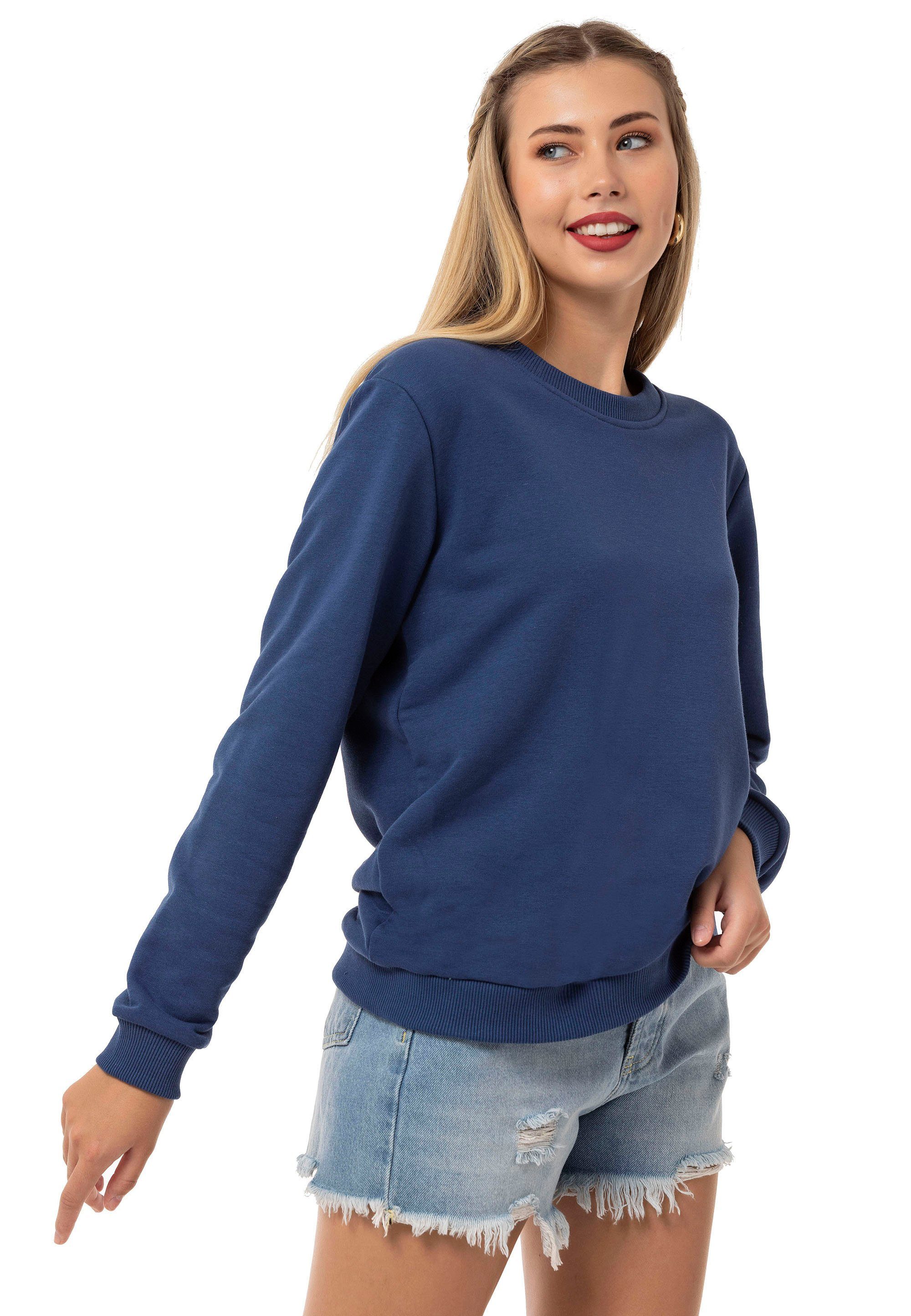 RedBridge Sweatshirt Premium Indigo Pullover Qualität Rundhals