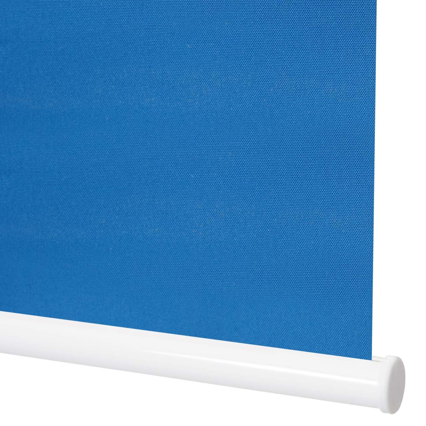 Seitenzugrollo MCW-D52-60x230, MCW, abdunkelnd, verschraubt, Deckenmontage, Bedienung, blickdicht, Wand- Kindersicherung Kettenzug oder blau Bohrmontage, Stufenlose Thermobarriere, inkl