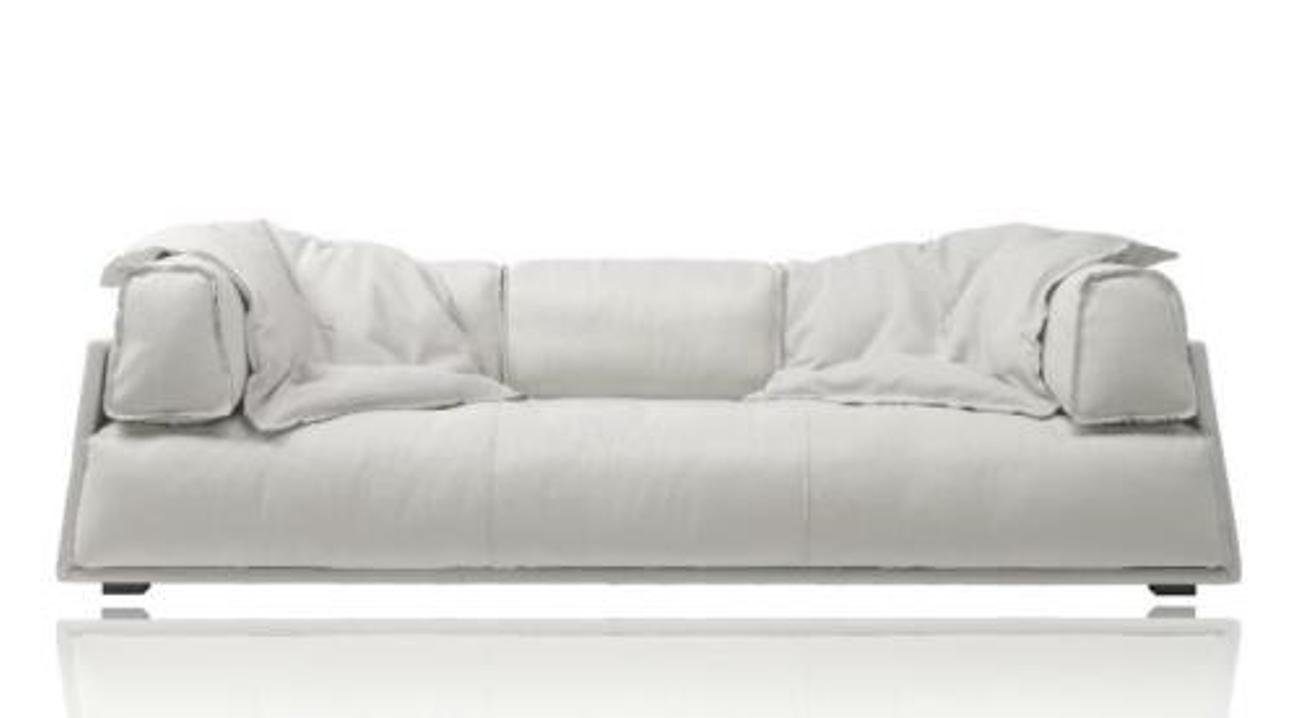 Polster Dreisitzer Design in JVmoebel Sofa Europe Made Couch Möbel, Moderne 3-Sitzer Weiß