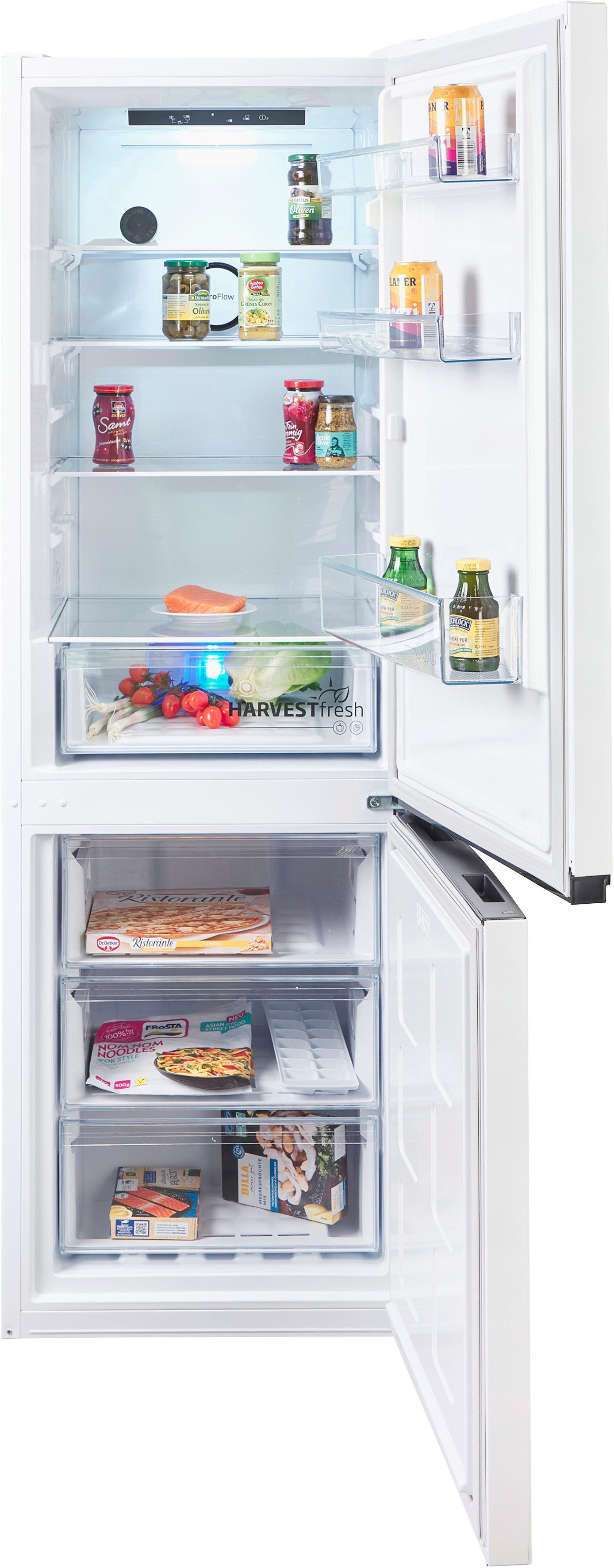 BEKO Kühl-/Gefrierkombination B5RCNA346HW, 179,6 cm hoch, 59,5 cm breit, HarvestFresh – längerer Vitaminerhalt dank Sonnenlicht-Simulation