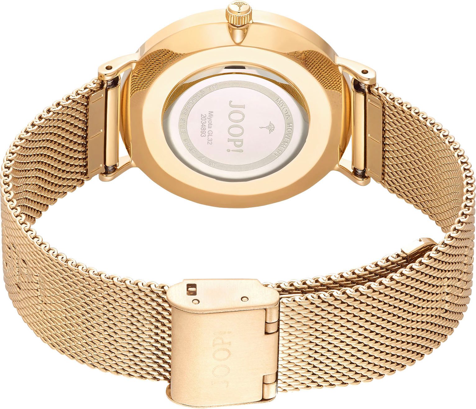 JOOP! Quarzuhr 2034893, Armbanduhr, Damenuhr, analog, Edelstahlarmband