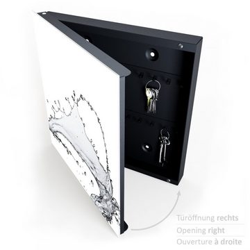Primedeco Schlüsselkasten Magnetpinnwand mit Glasfront Dunkler Wassersplash (1 St)